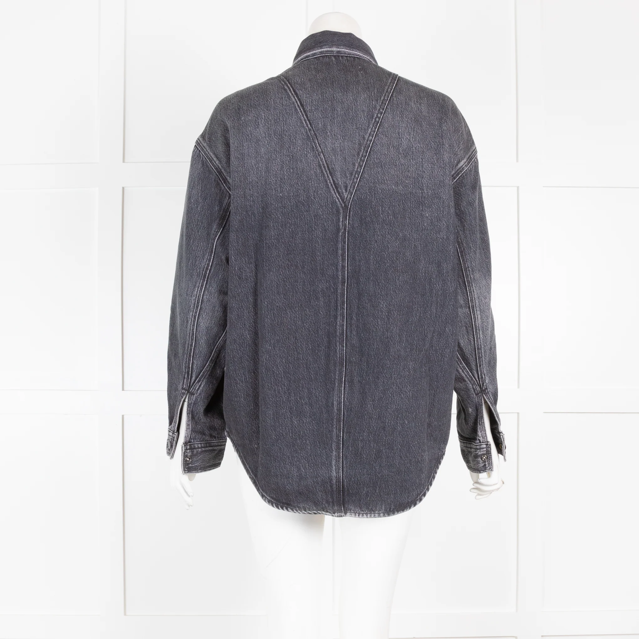 Rag & Bone Black Denim Oversized Shirt - Image 3