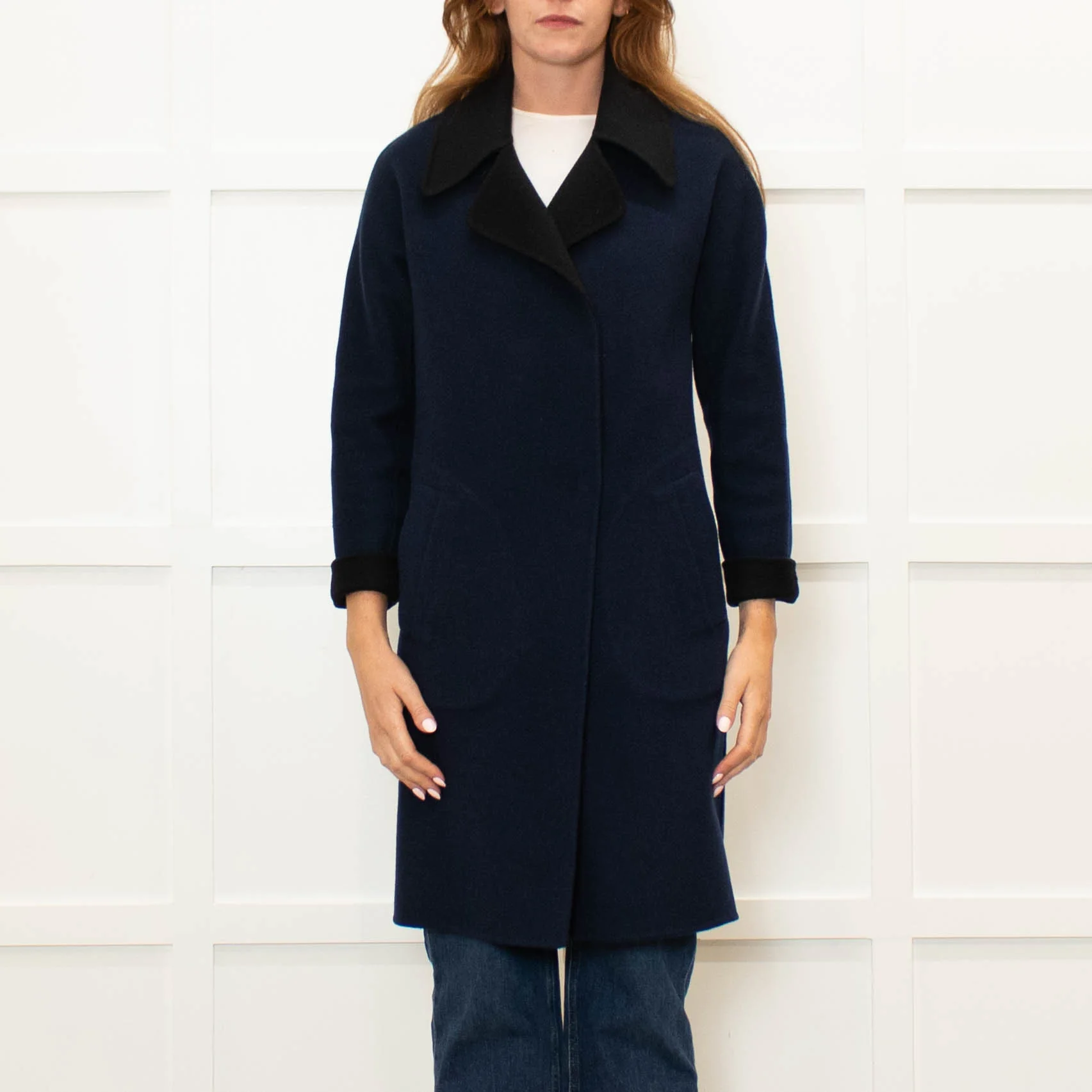 Rag & Bone Blue And Black Reversible Coat - Image 2