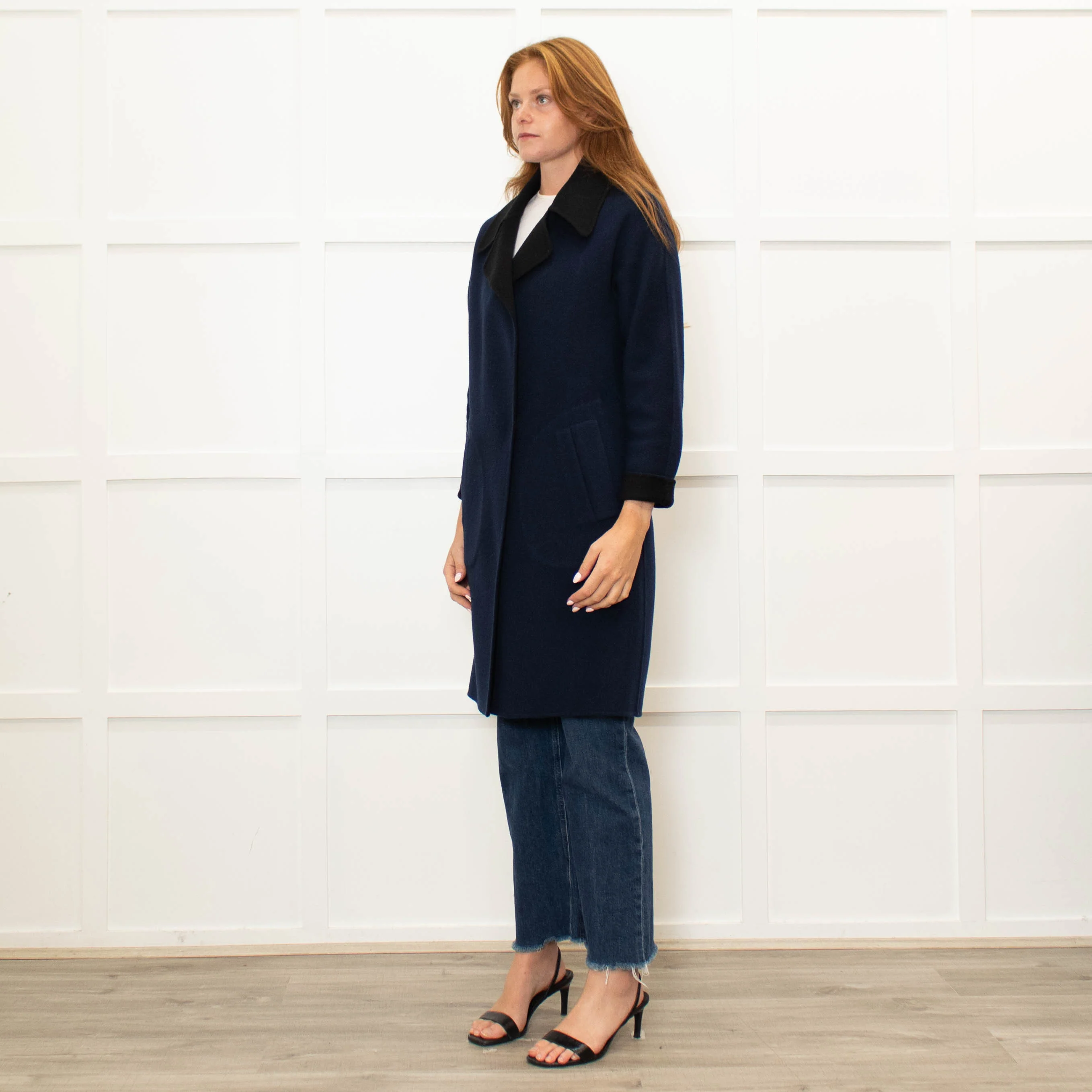 Rag & Bone Blue And Black Reversible Coat - Image 3
