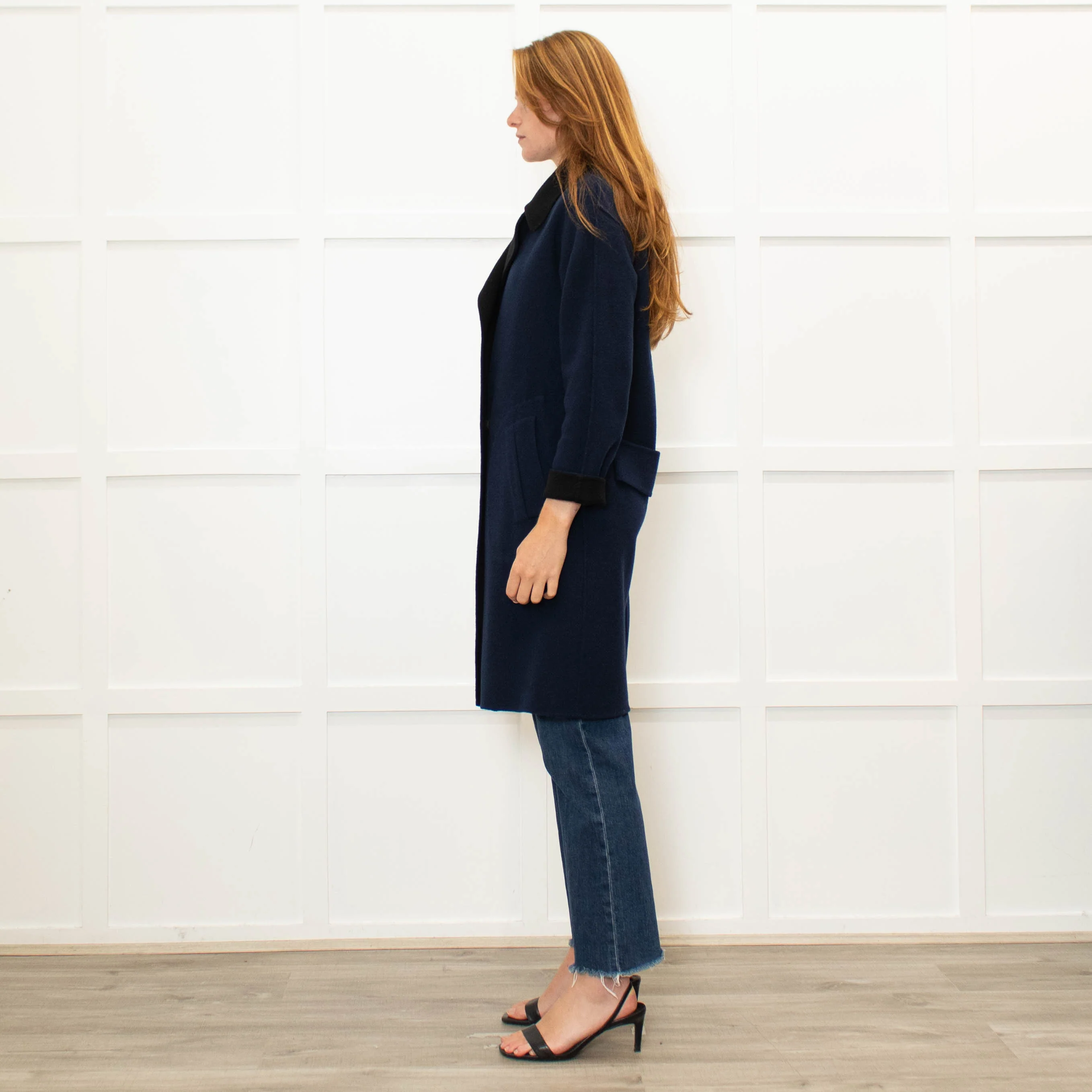 Rag & Bone Blue And Black Reversible Coat - Image 4
