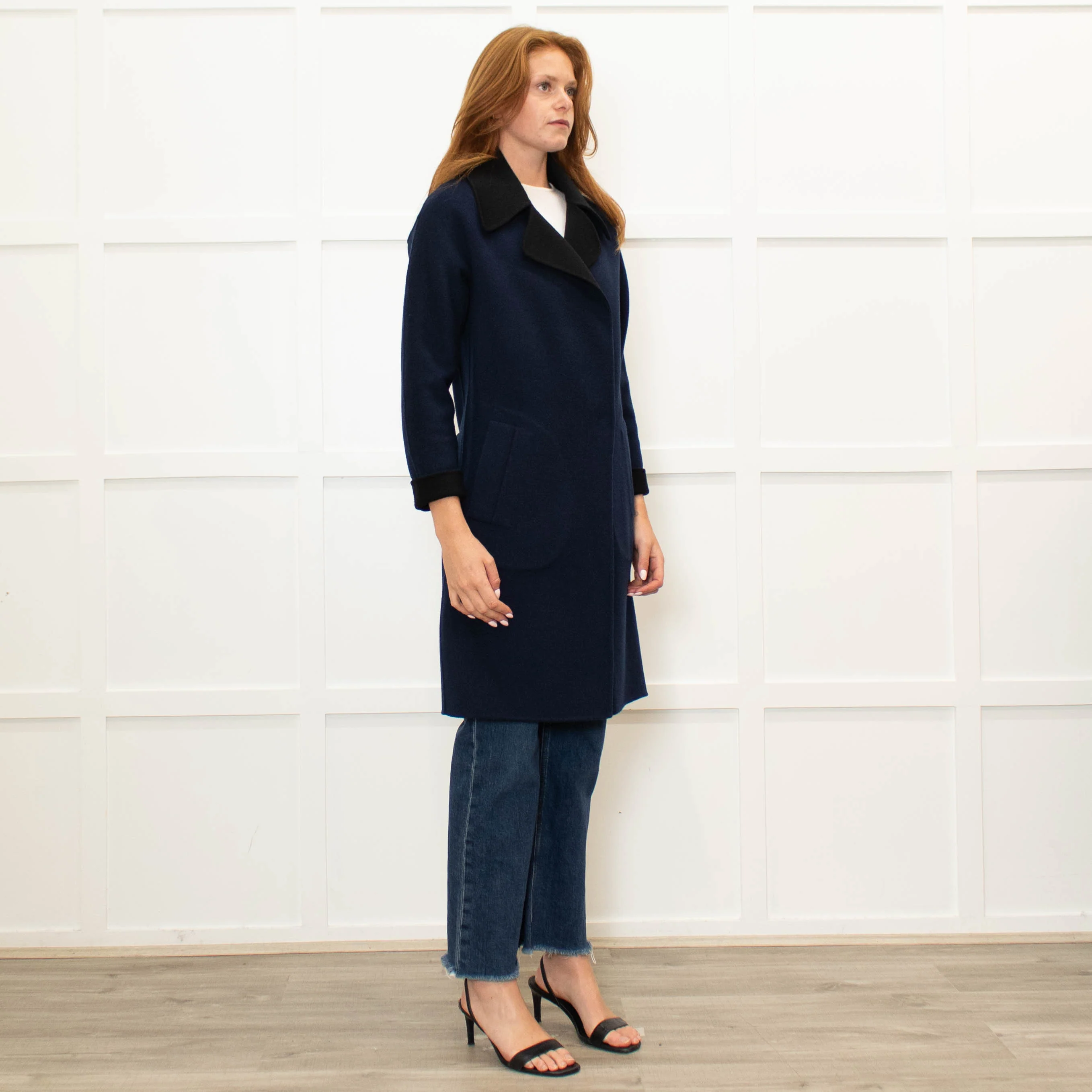 Rag & Bone Blue And Black Reversible Coat - Image 7