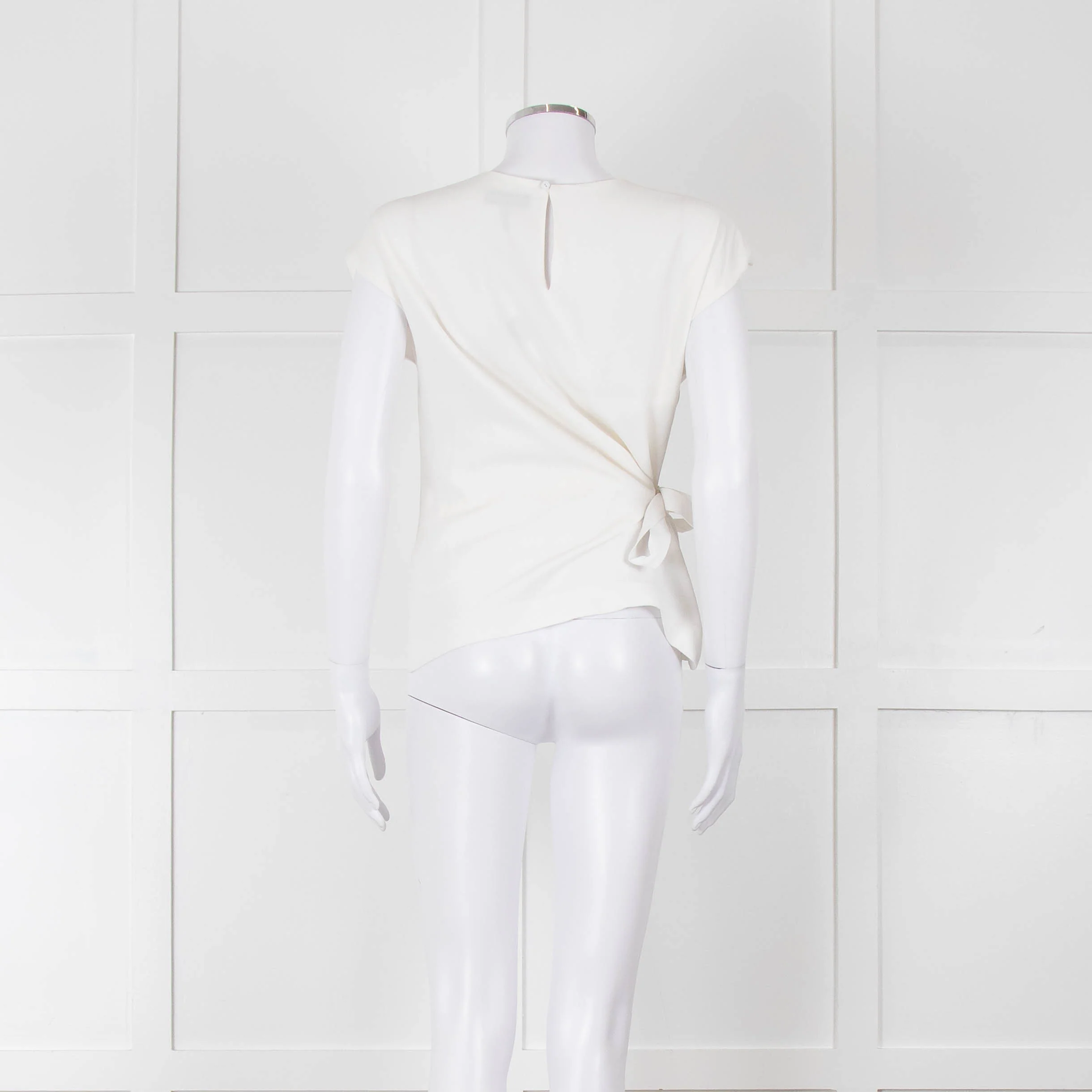 Rag & Bone Cream Sleeveless Belted Top - Image 5