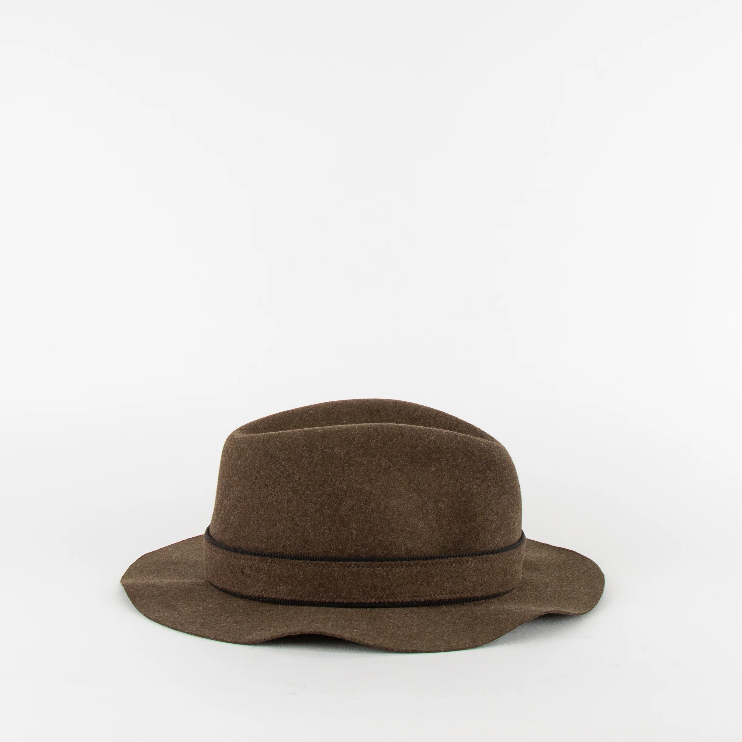 Rag & Bone Khaki Fedora Wool Hat - Image 3