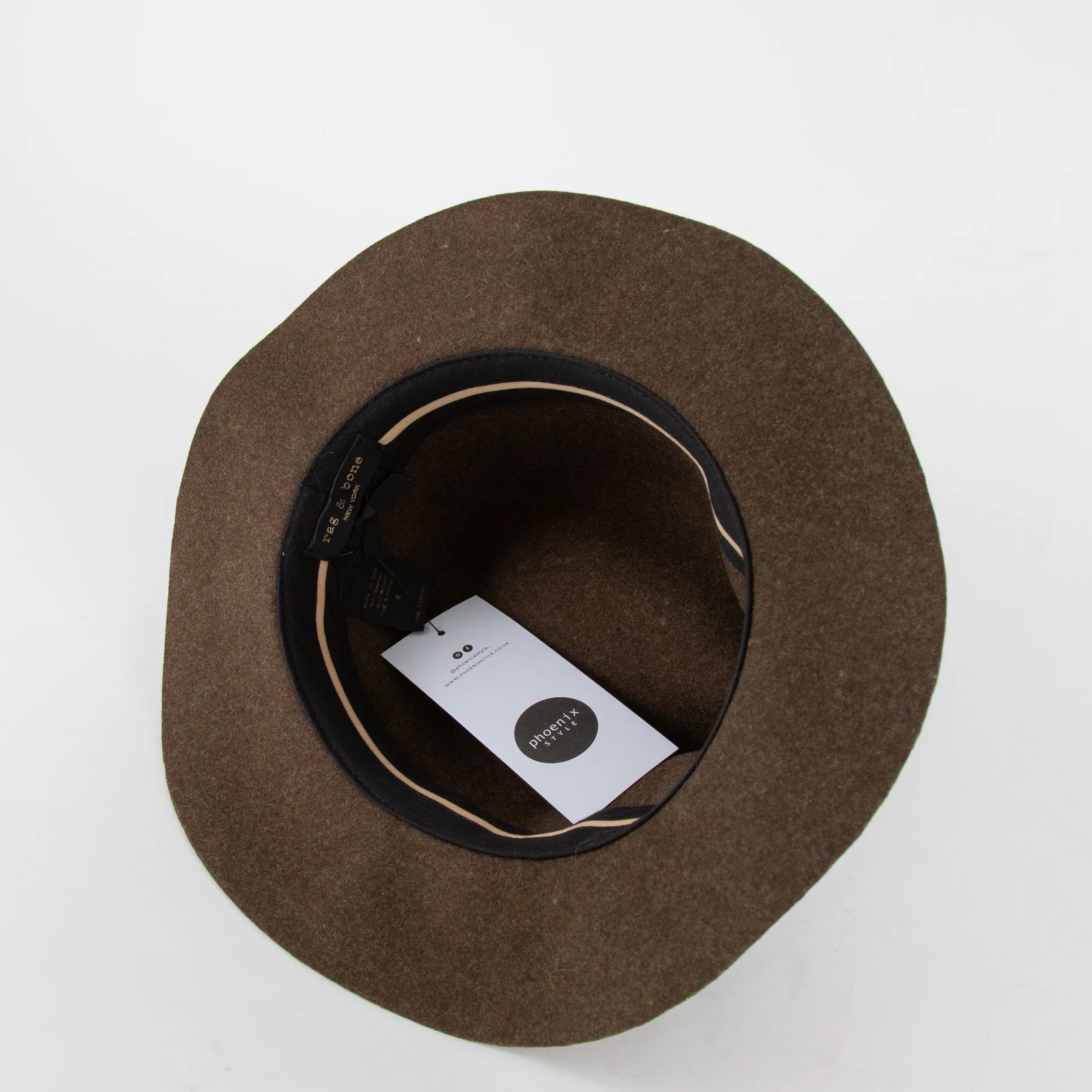 Rag & Bone Khaki Fedora Wool Hat - Image 4