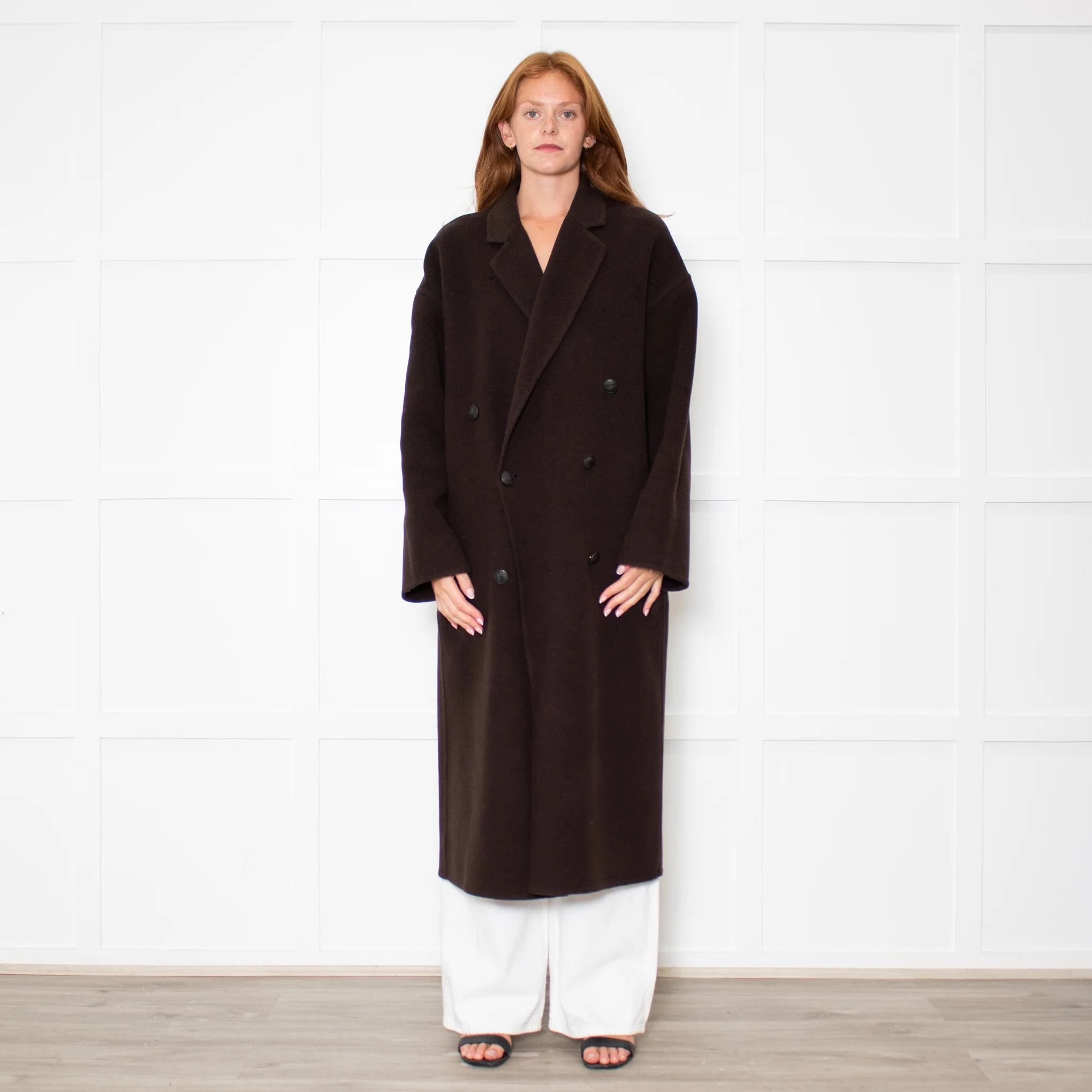 Rag & Bone Manteco Brown Wool Double Breasted Coat