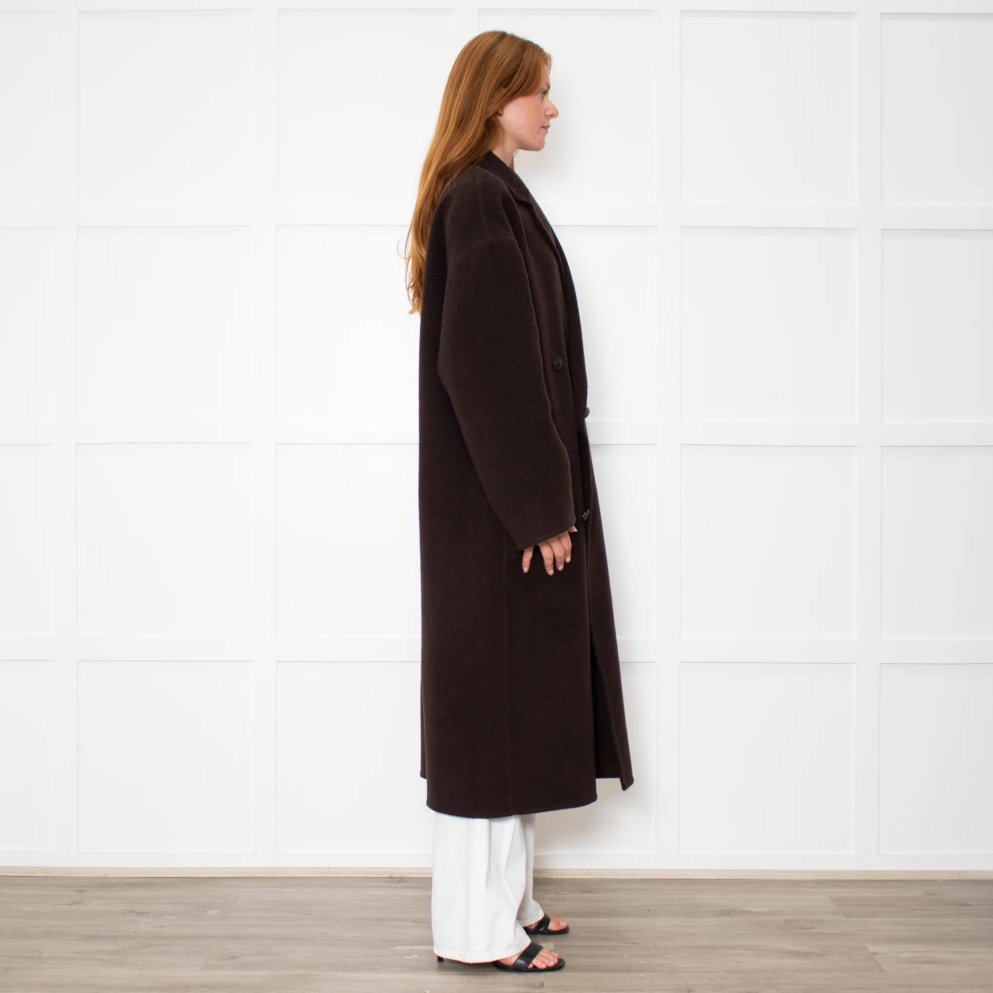Rag & Bone Manteco Brown Wool Double Breasted Coat - Image 6