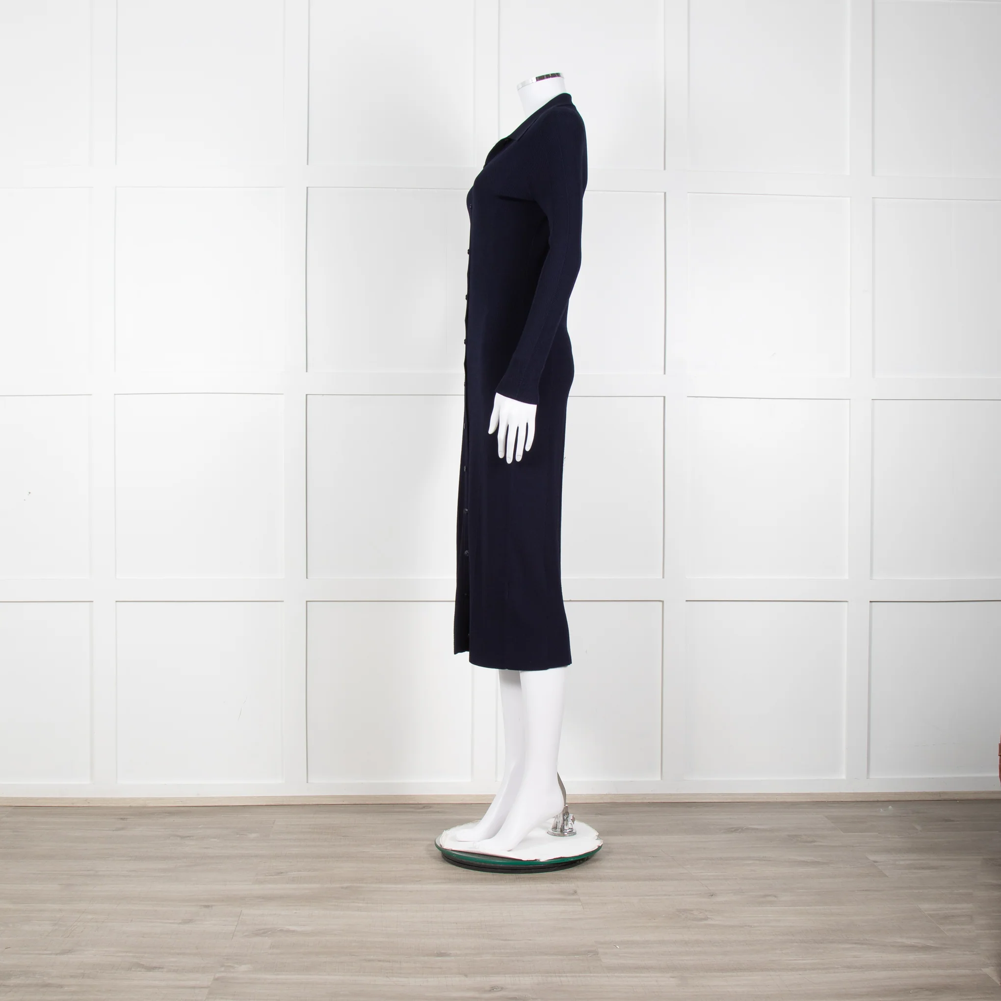 Rag & Bone Navy Knit Button Down Cardi Dress - Image 3