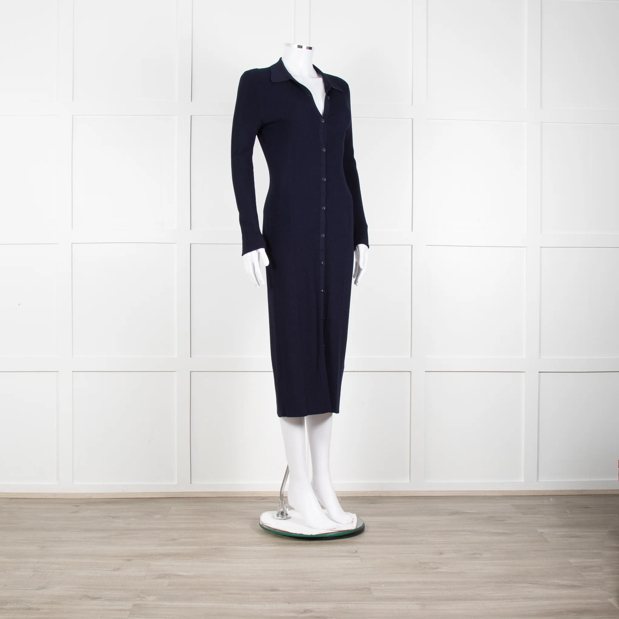 Rag & Bone Navy Knit Button Down Cardi Dress - Image 8