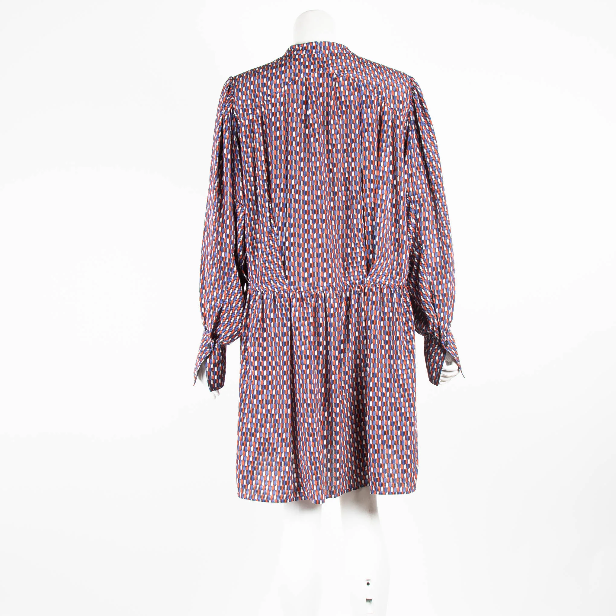 Rag & Bone Red, White & Blue Patterned Silk Dress - Image 3