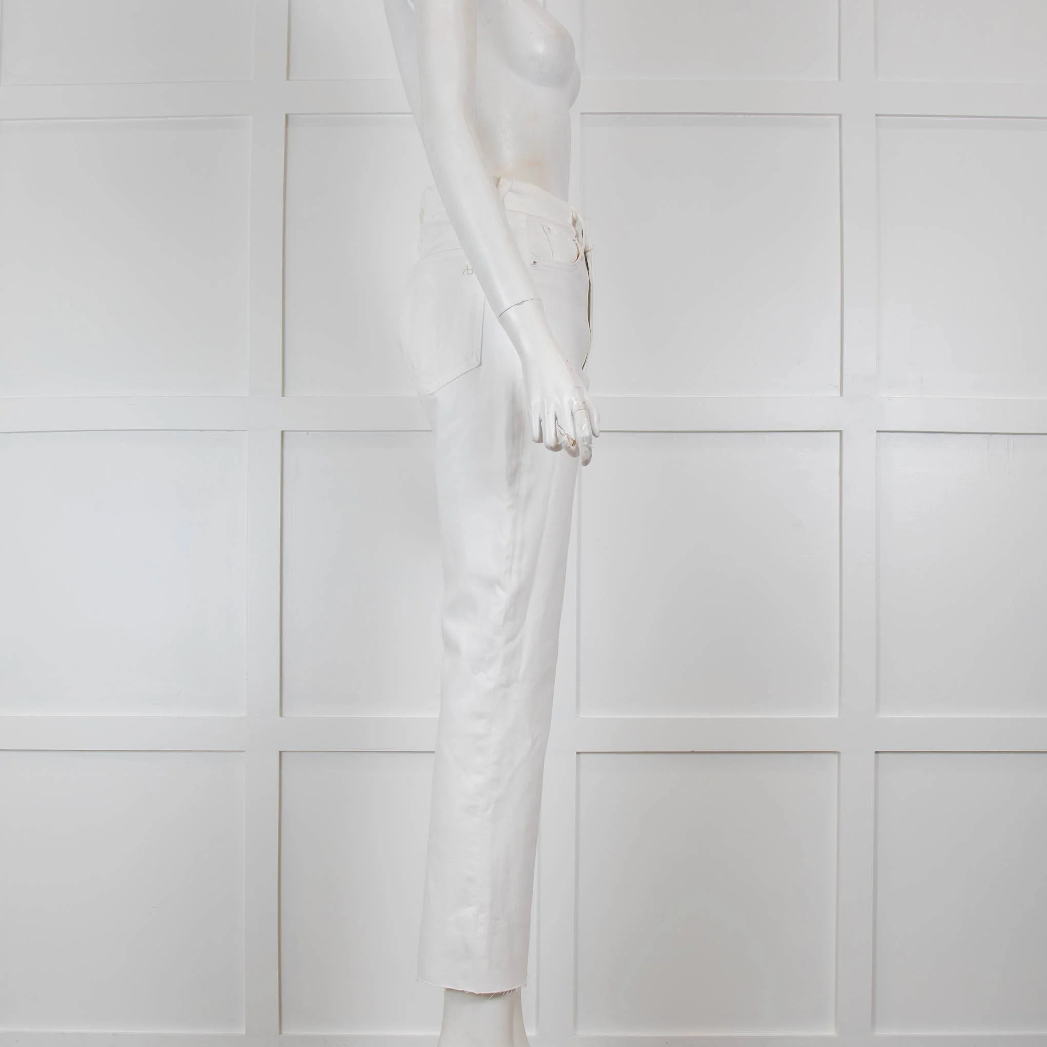 Rag & Bone White Nina High Rise Ankle Flare Jeans - Image 2