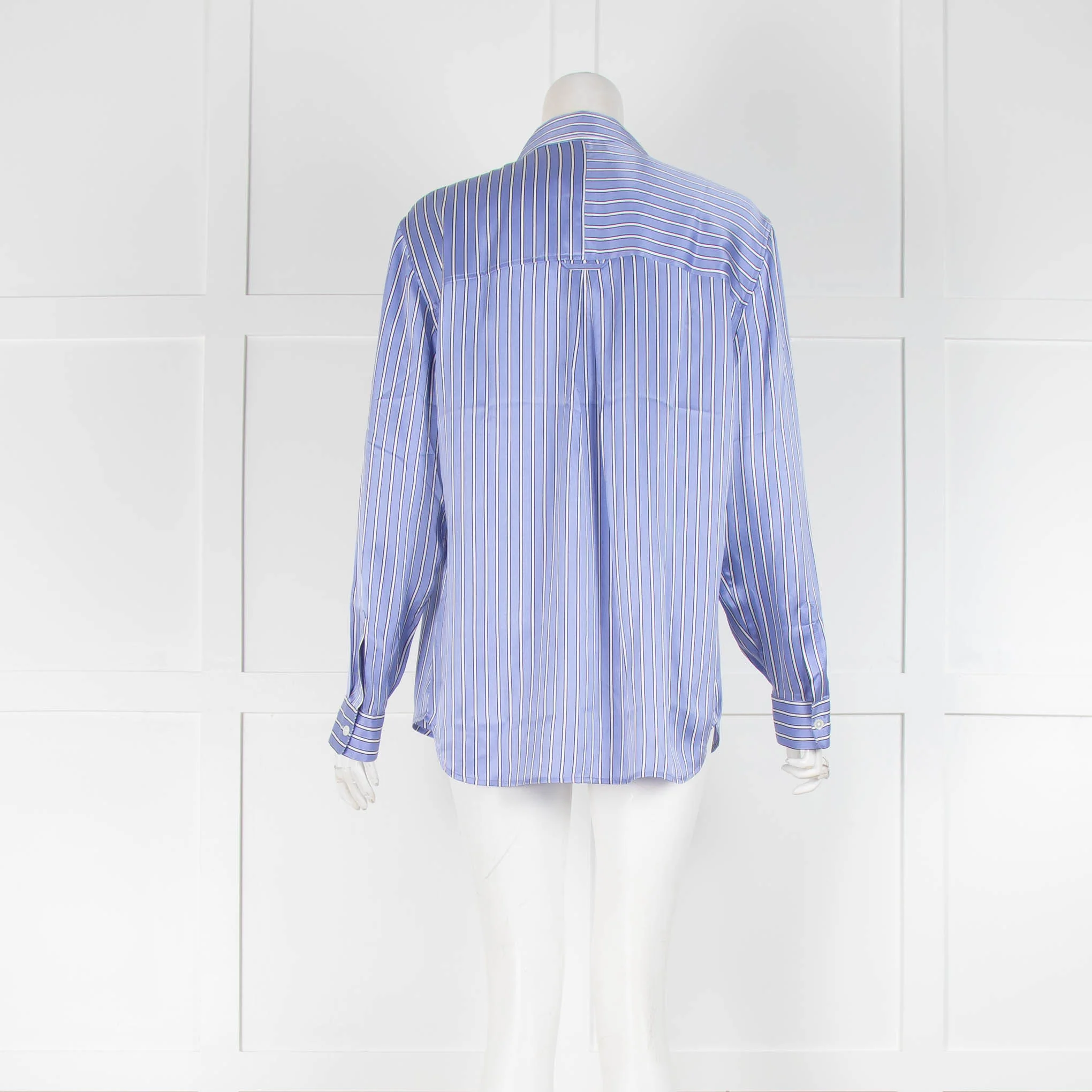 Rails Blue 100%  Silk Pinstripe - Image 3