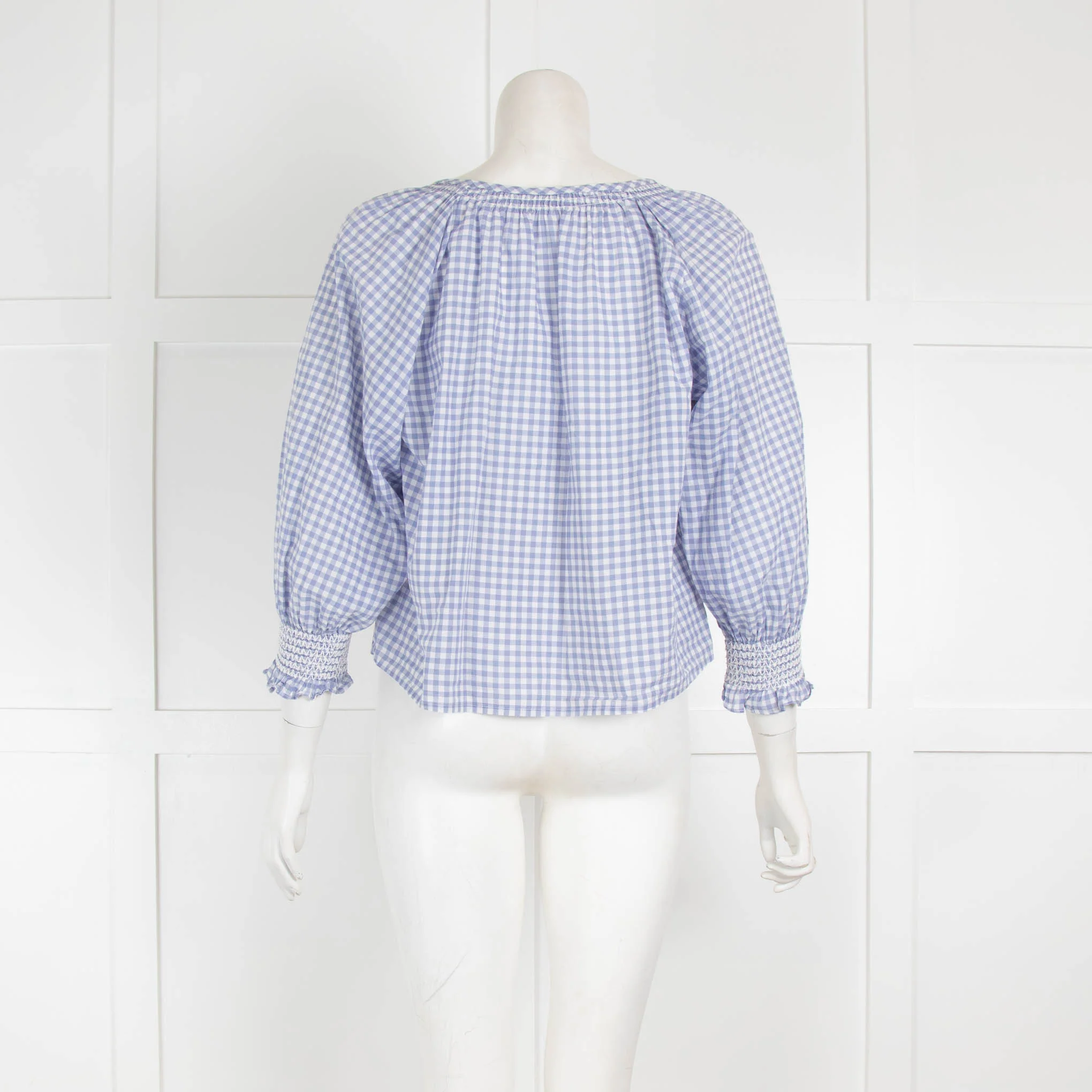 Rails Blue and White Gingham Blouse - Image 3
