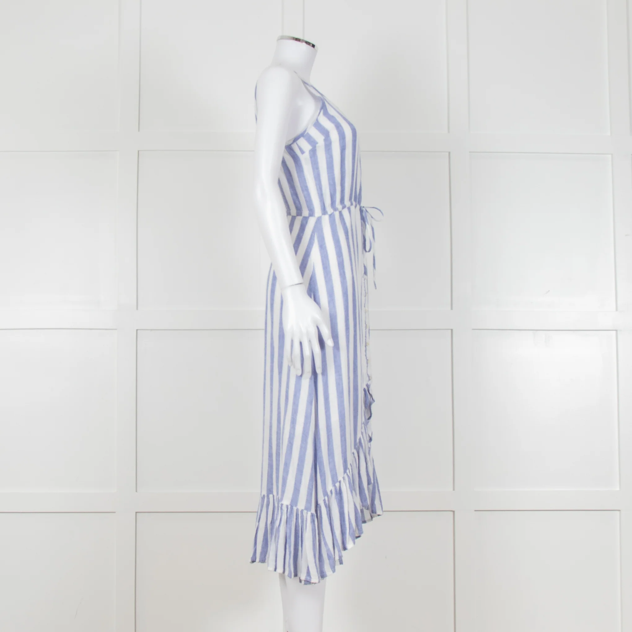 Rails Blue And White Stripe Strappy Button Front Dress - Image 3