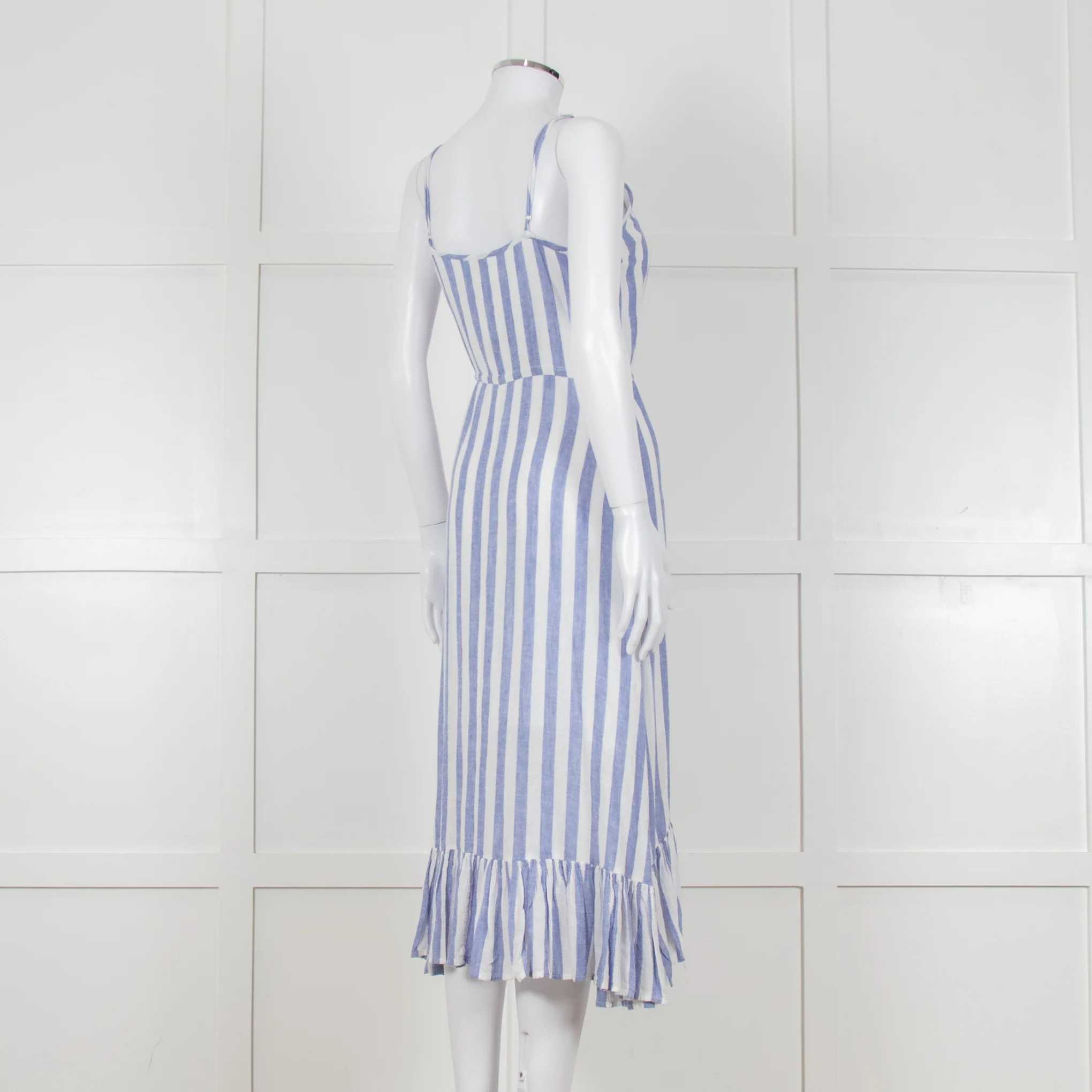 Rails Blue And White Stripe Strappy Button Front Dress - Image 4