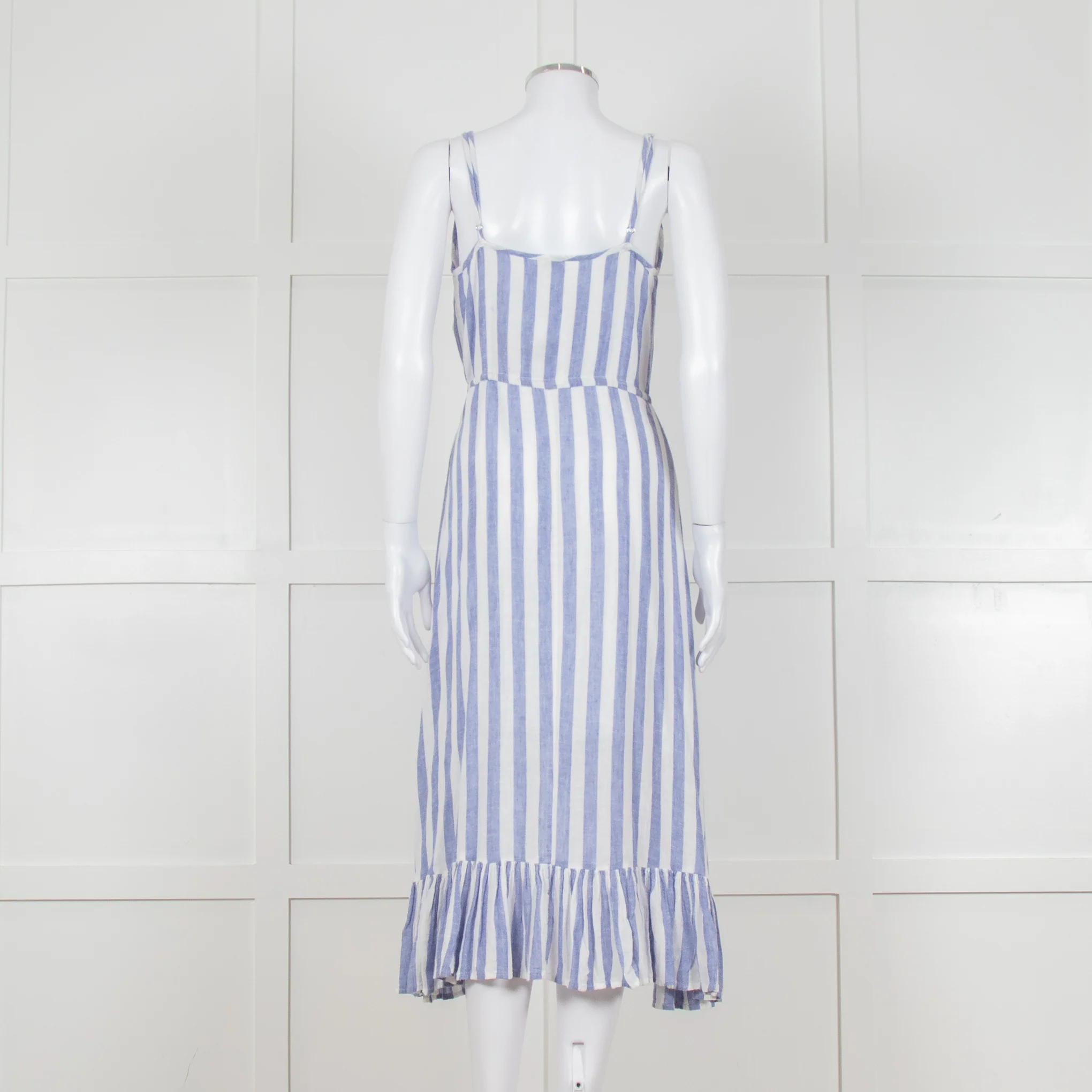Rails Blue And White Stripe Strappy Button Front Dress - Image 5