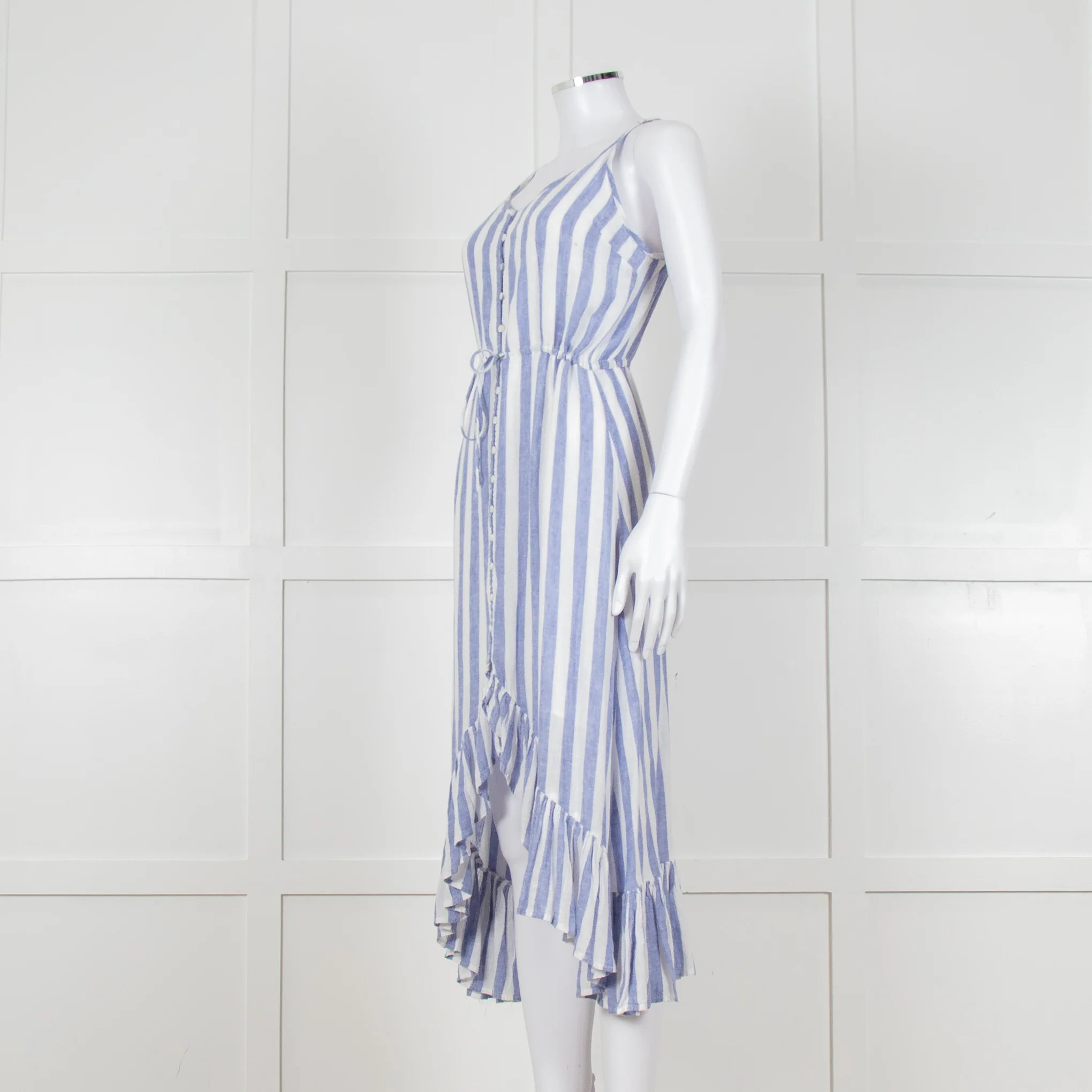 Rails Blue And White Stripe Strappy Button Front Dress - Image 8