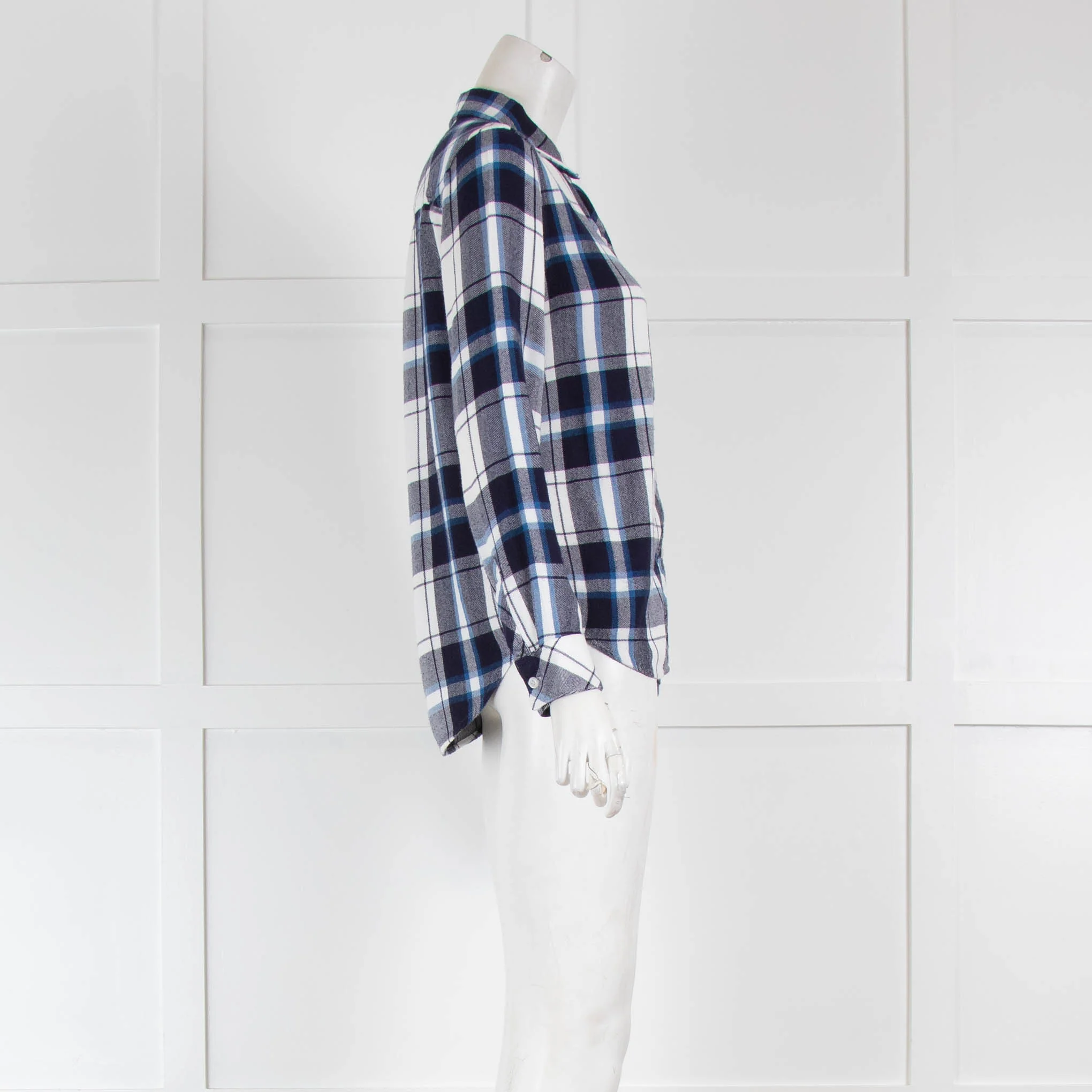 Rails Blue White Check Brushed Cotton Shirt - Image 2