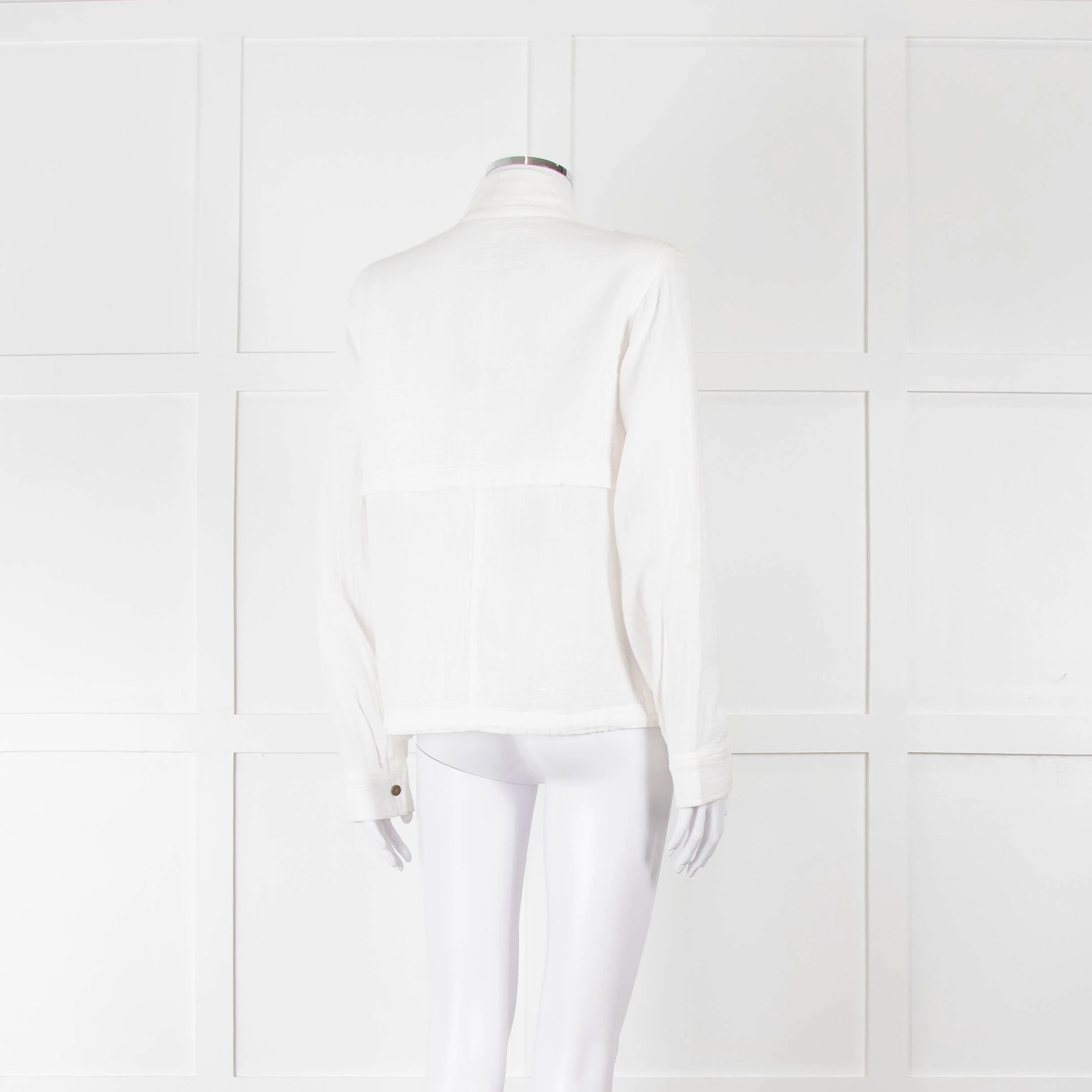 Rails Cream Cotton Cheesecloth Jacket - Image 4