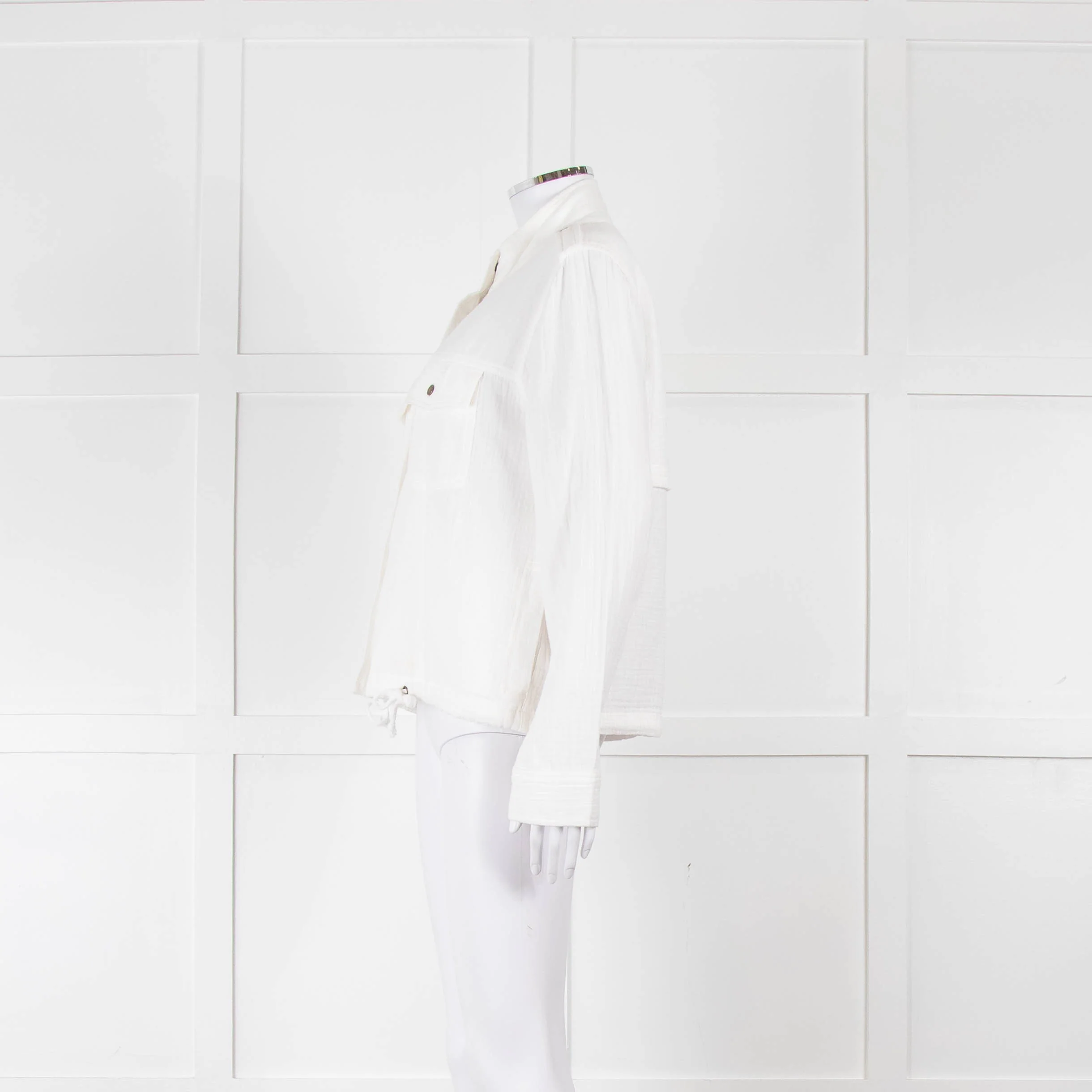 Rails Cream Cotton Cheesecloth Jacket - Image 7