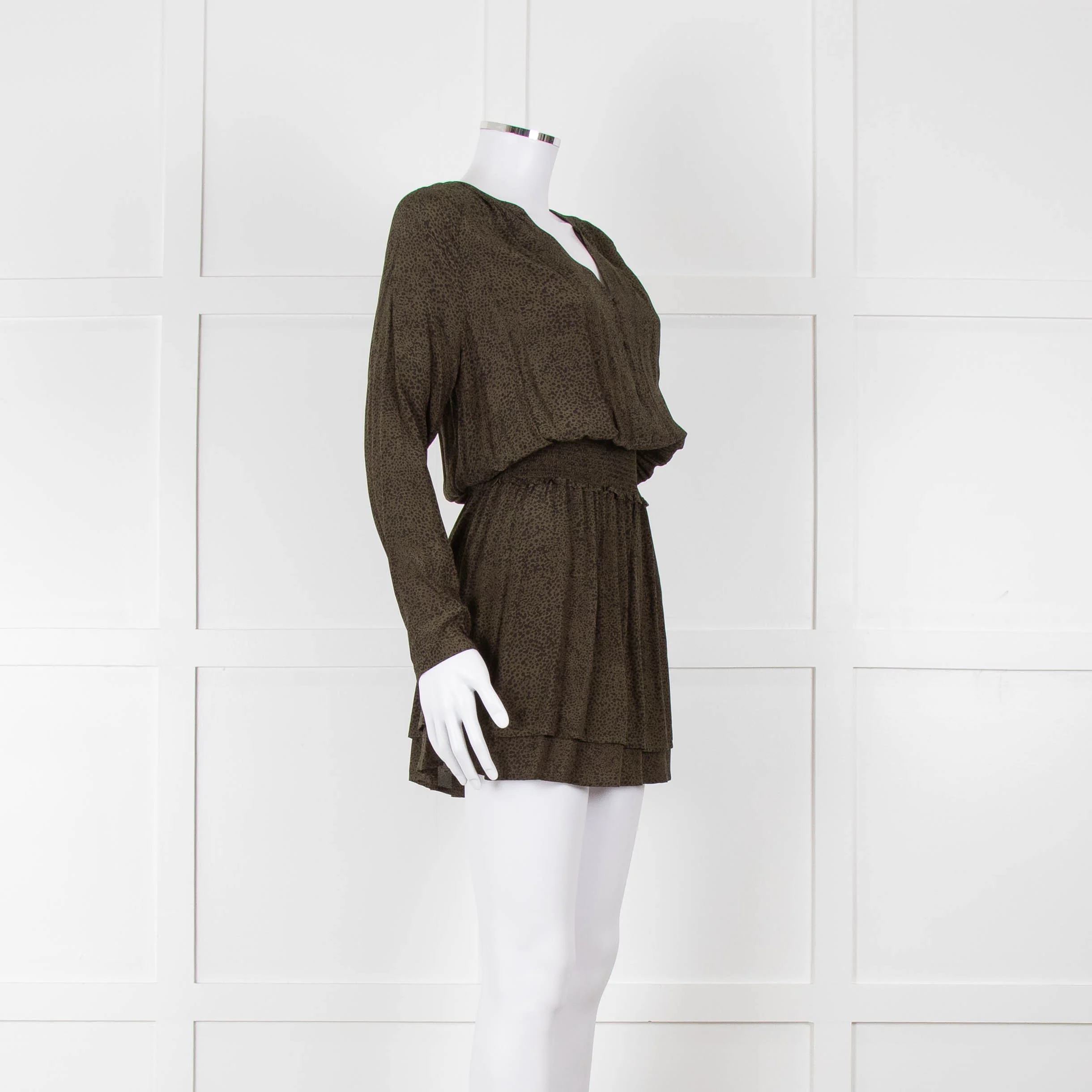 Rails Green Black Elasticated Waist Mini Dress - Image 2
