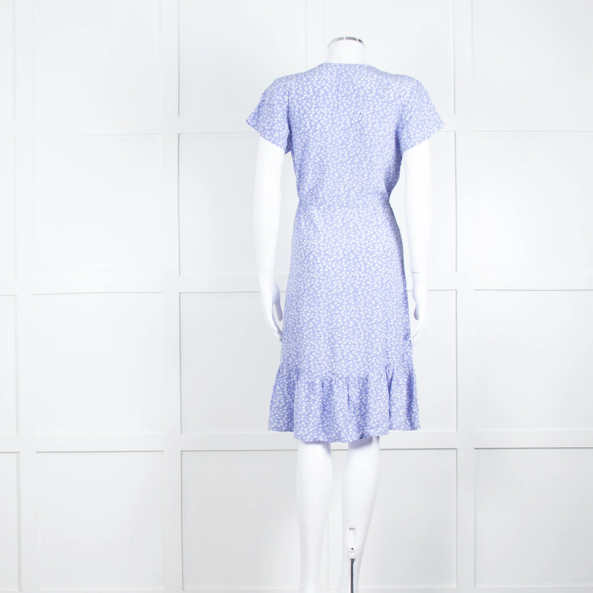 Rails Lilac White Floral Short Sleeve Midi Dress - Image 5