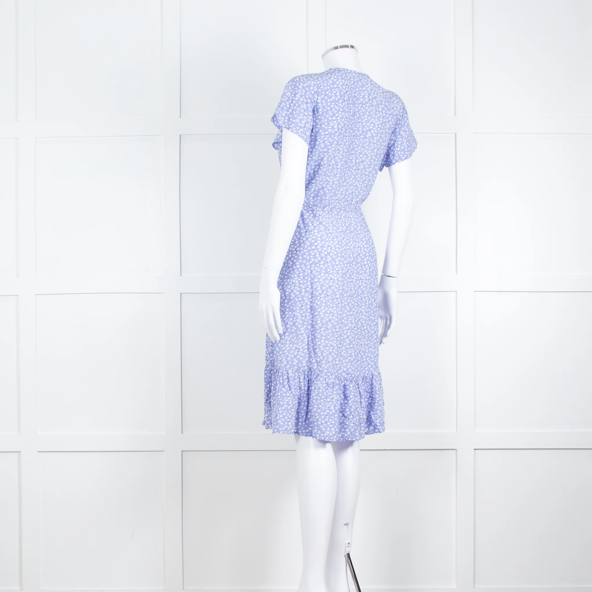 Rails Lilac White Floral Short Sleeve Midi Dress - Image 6