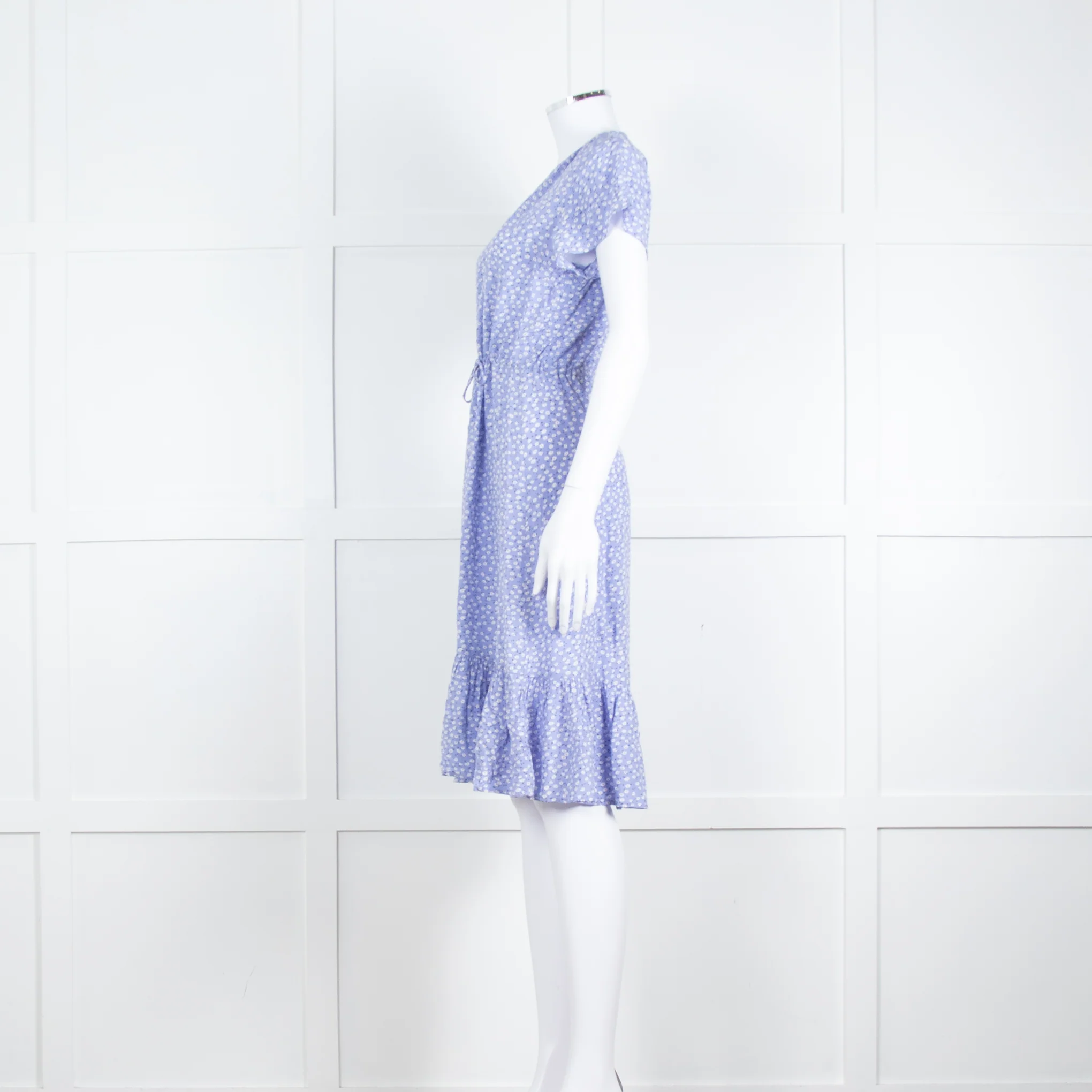 Rails Lilac White Floral Short Sleeve Midi Dress - Image 7
