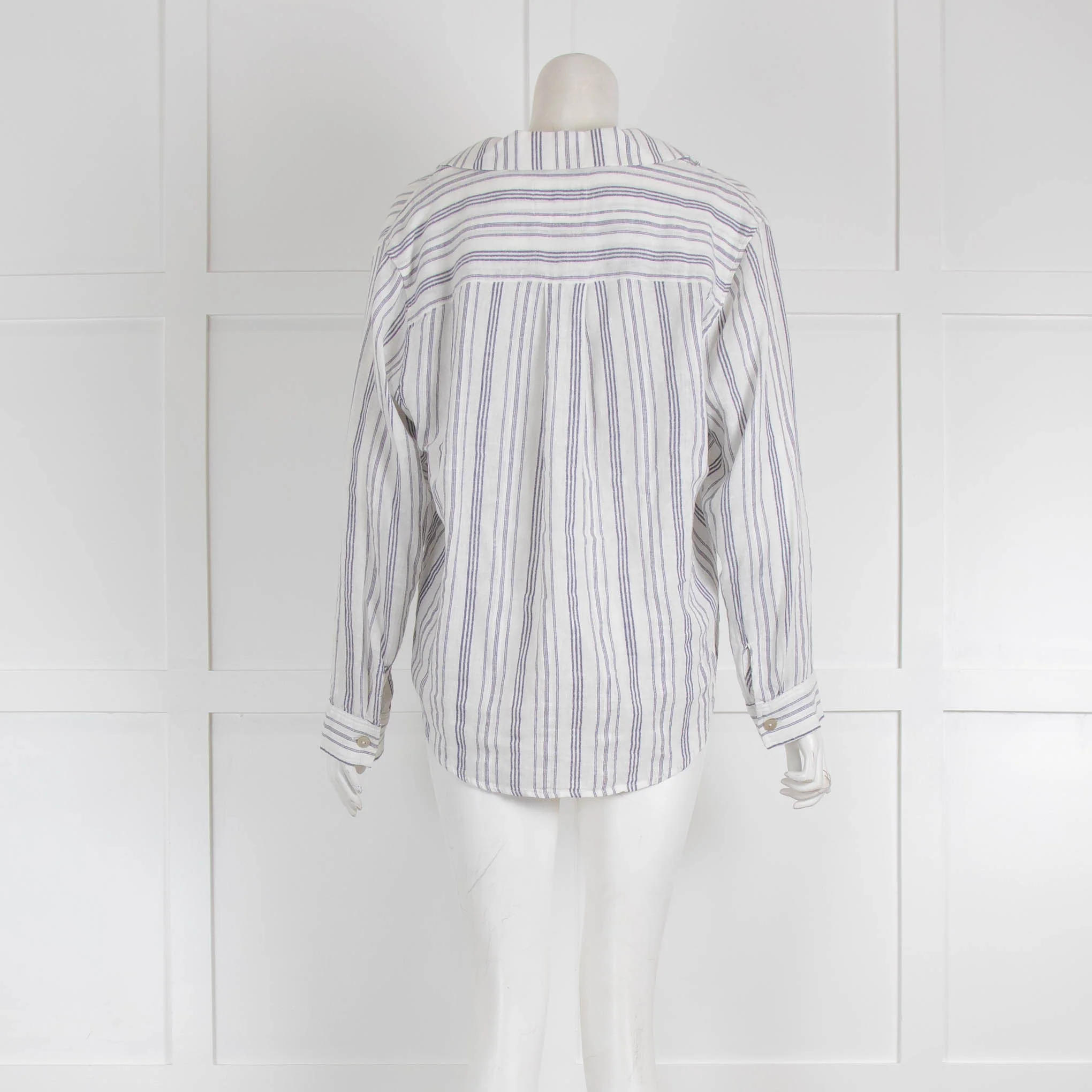 Rails Savannah  Blue/White Striped Shirt - Image 3