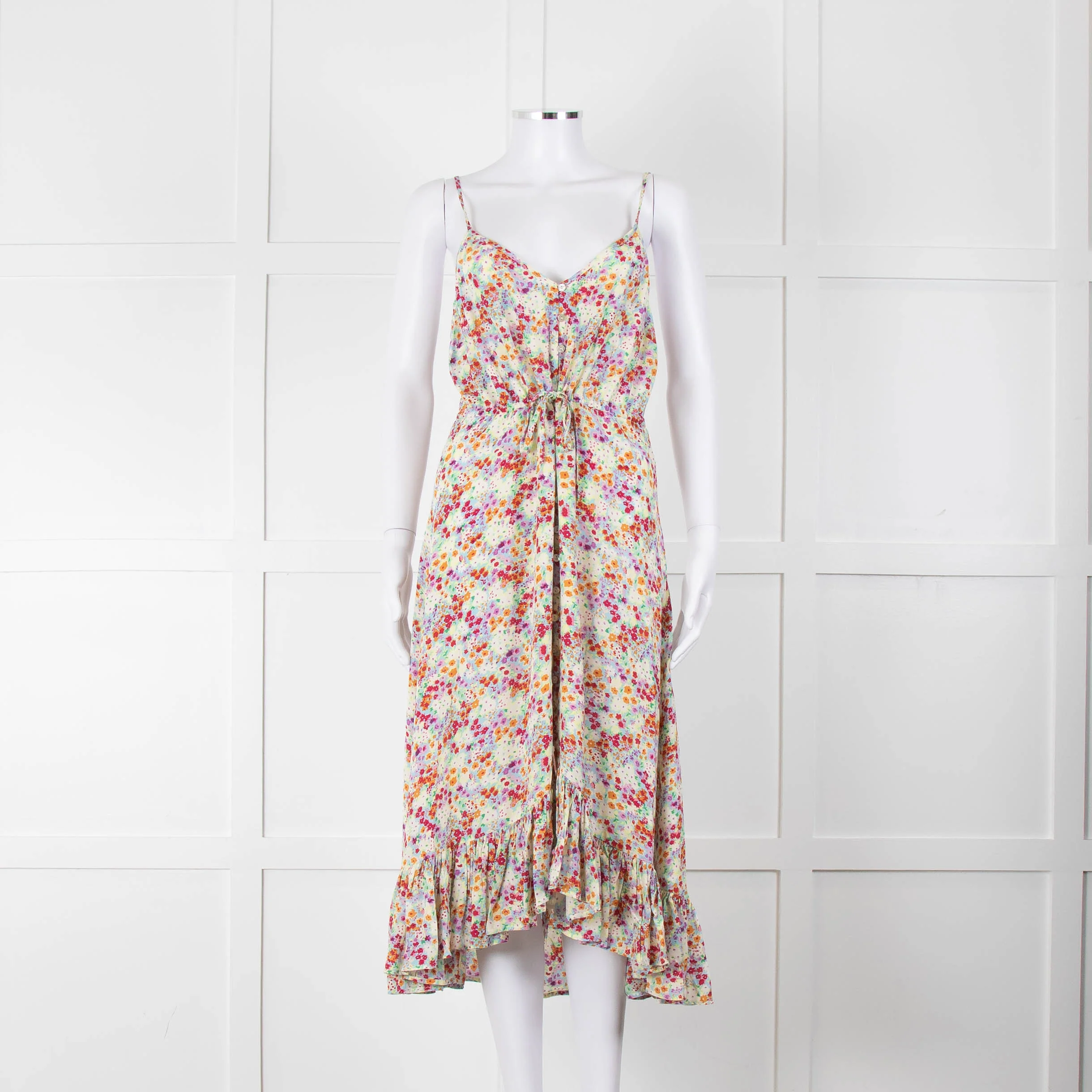 Rails Strappy Pink, Purple, Yellow and Green Midi Dress
