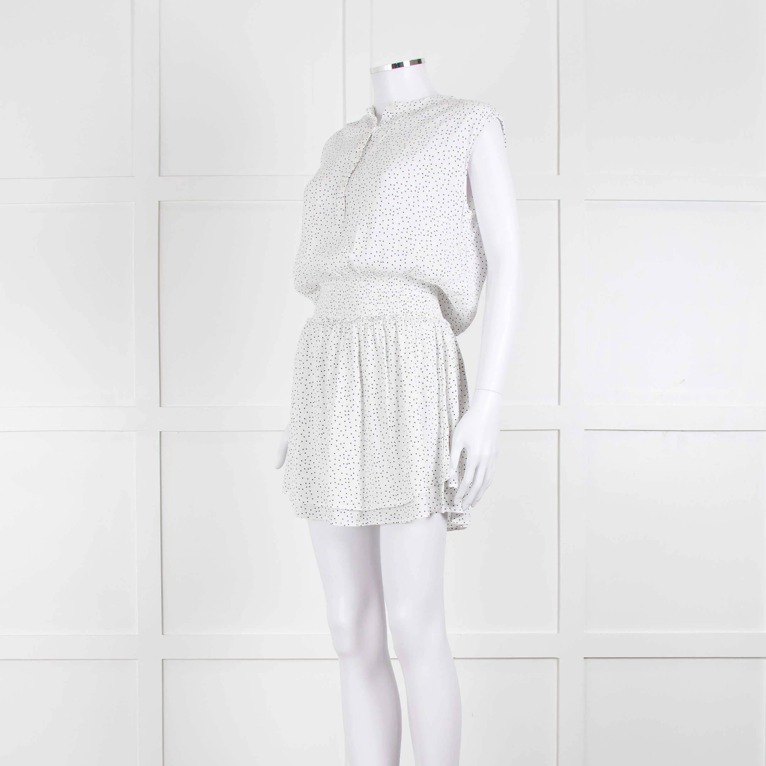 Rails White Black Star Print Sleeveless Mini Dress - Image 8