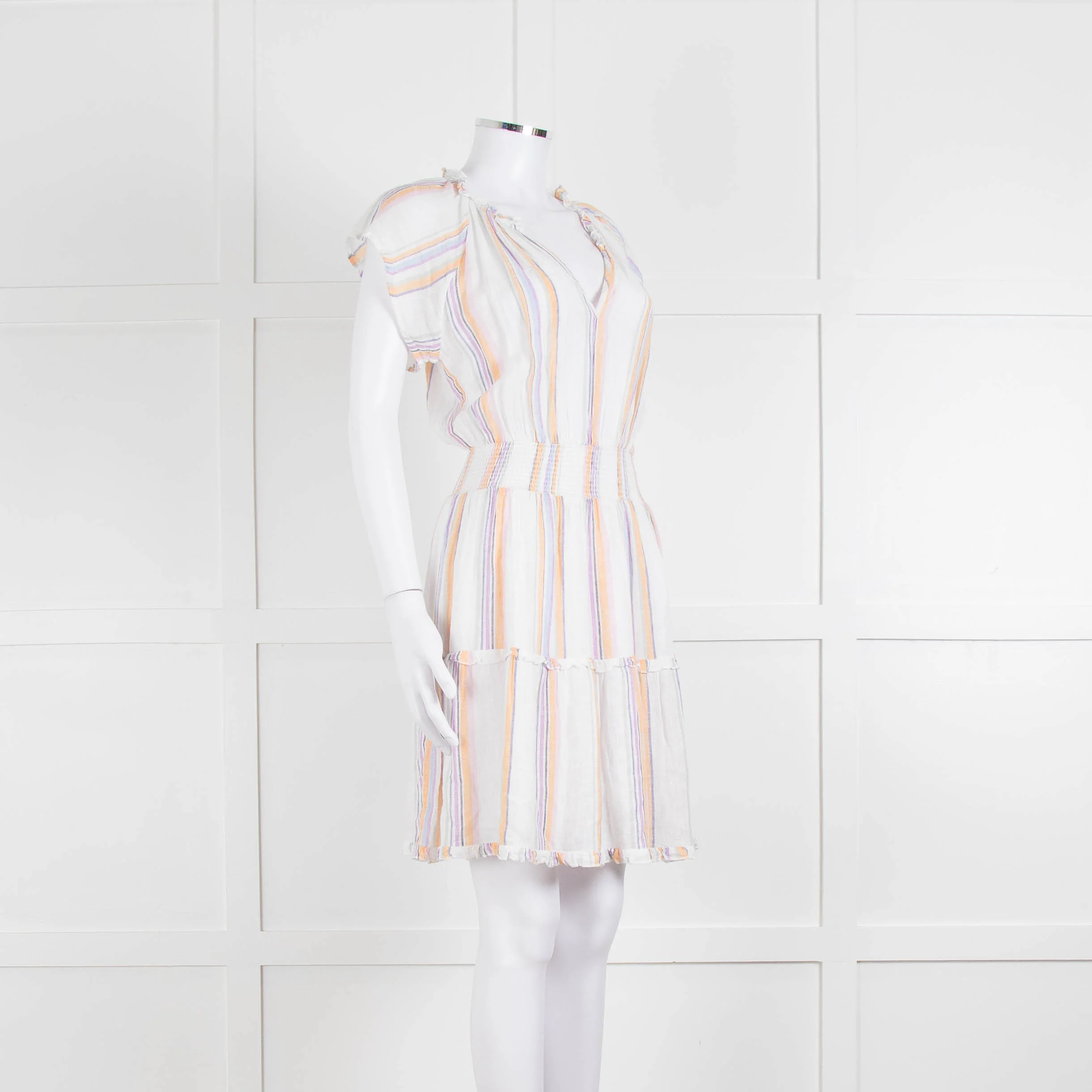 Rails White Orange Purple Striped Cotton Sun Dress - Image 2