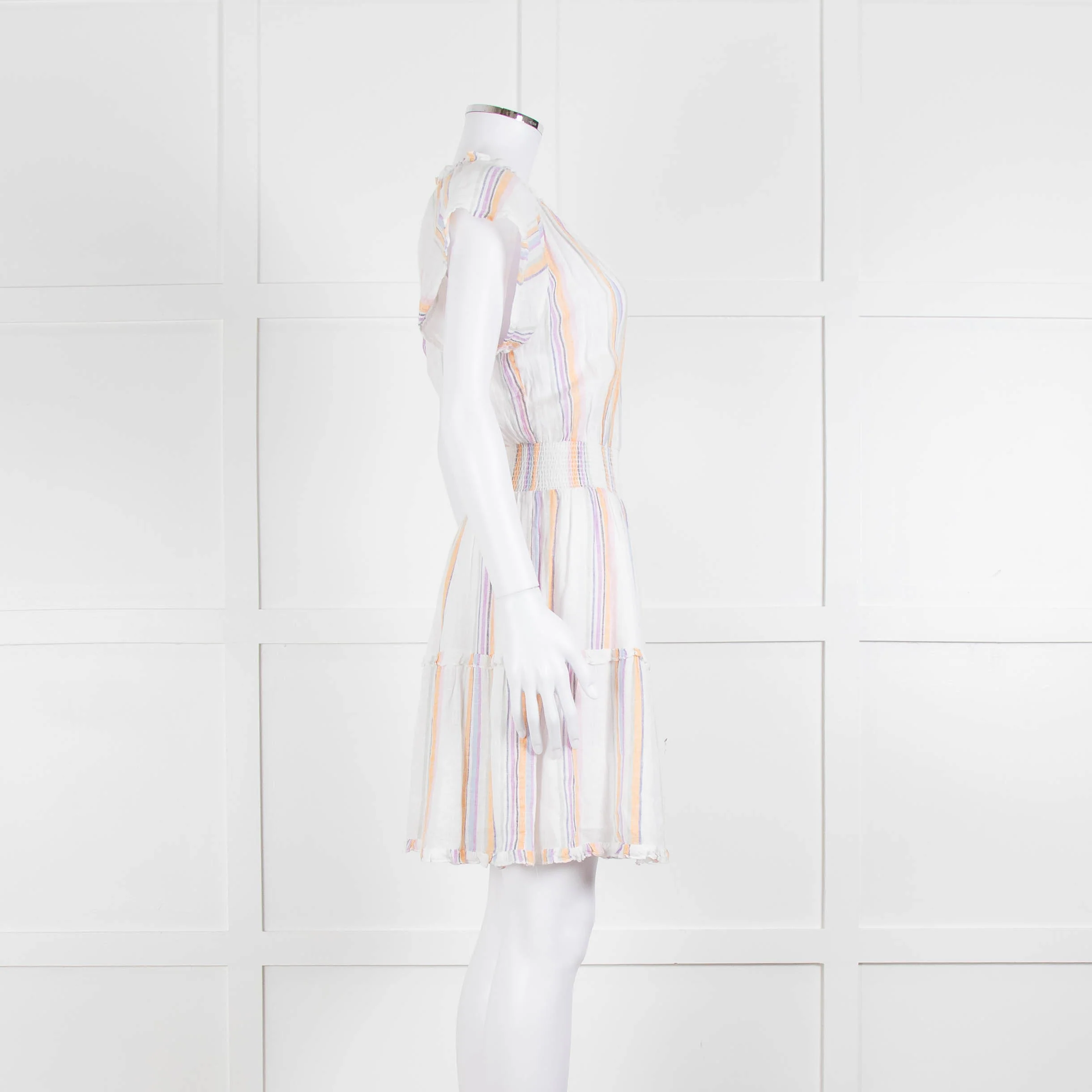 Rails White Orange Purple Striped Cotton Sun Dress - Image 3