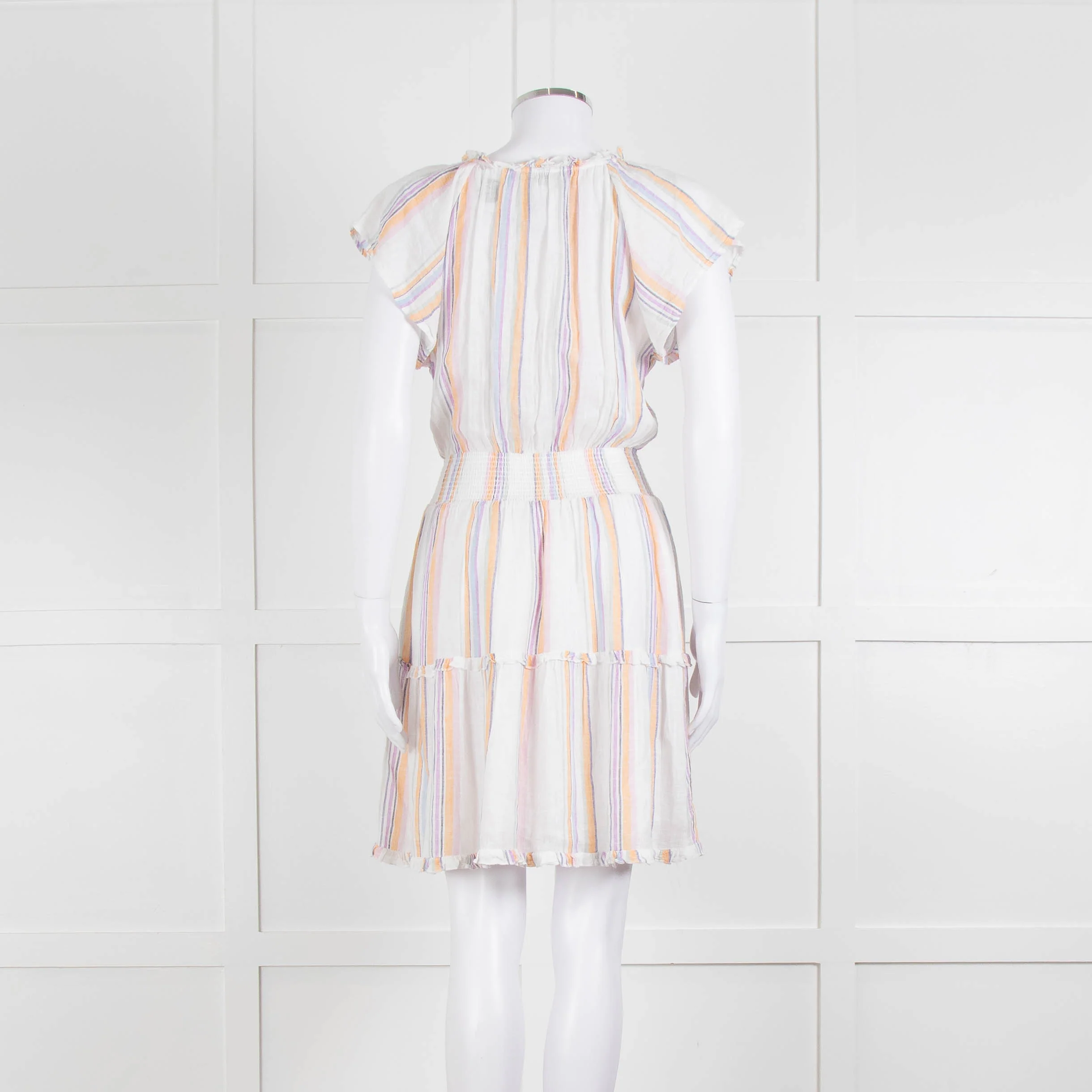 Rails White Orange Purple Striped Cotton Sun Dress - Image 5