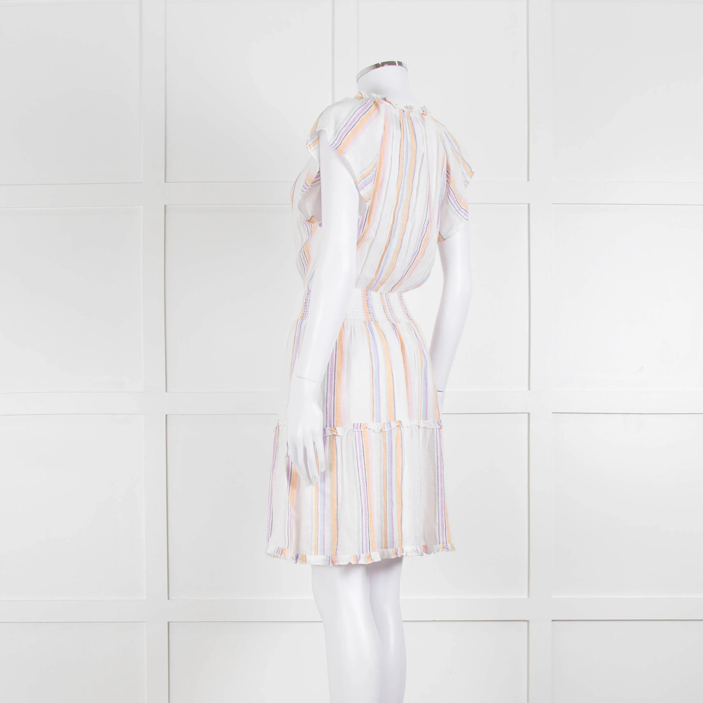 Rails White Orange Purple Striped Cotton Sun Dress - Image 6