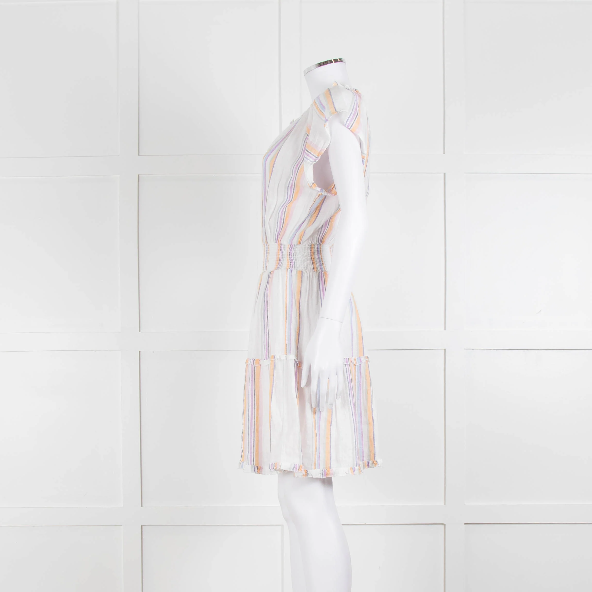 Rails White Orange Purple Striped Cotton Sun Dress - Image 7