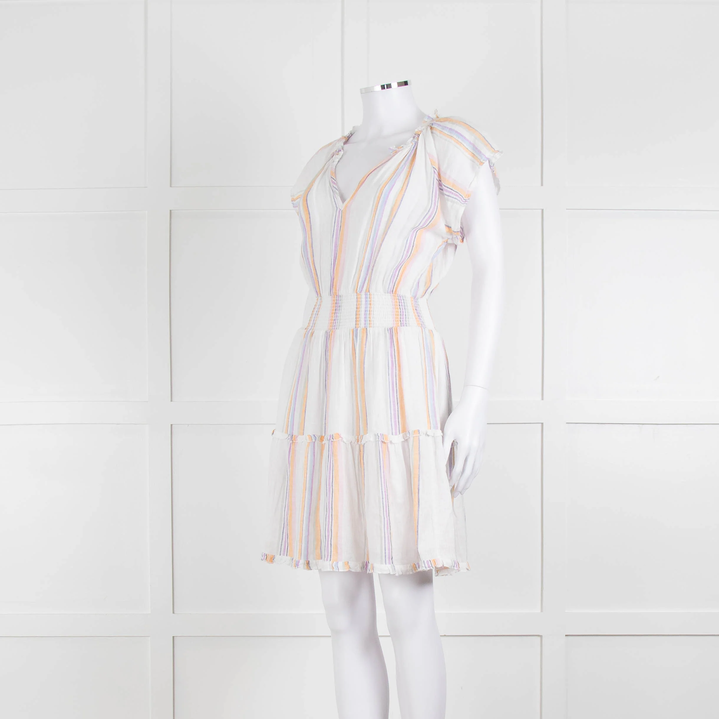 Rails White Orange Purple Striped Cotton Sun Dress - Image 8