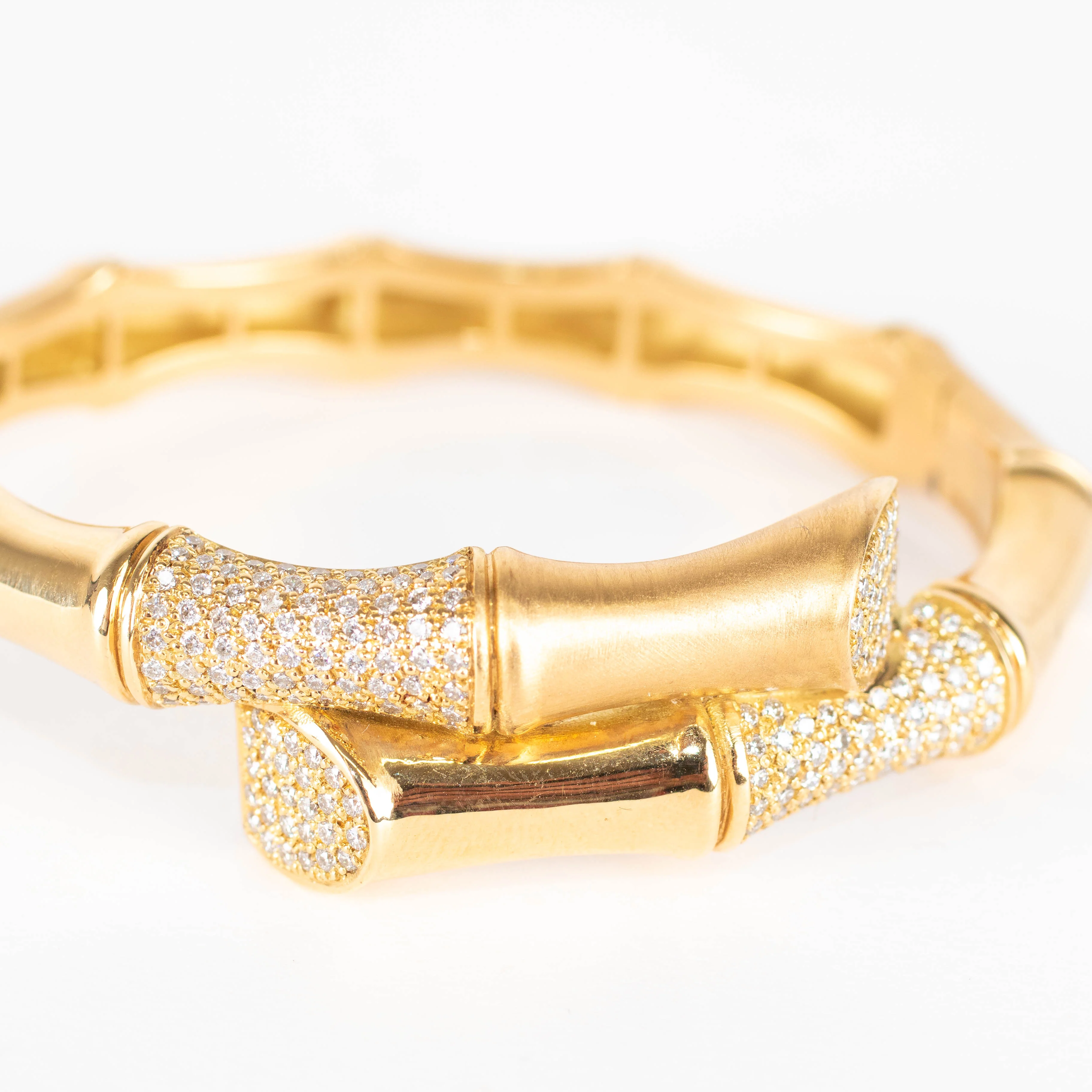 Rainbow K Bamboo XL Bracelet with White Diamonds - Image 6