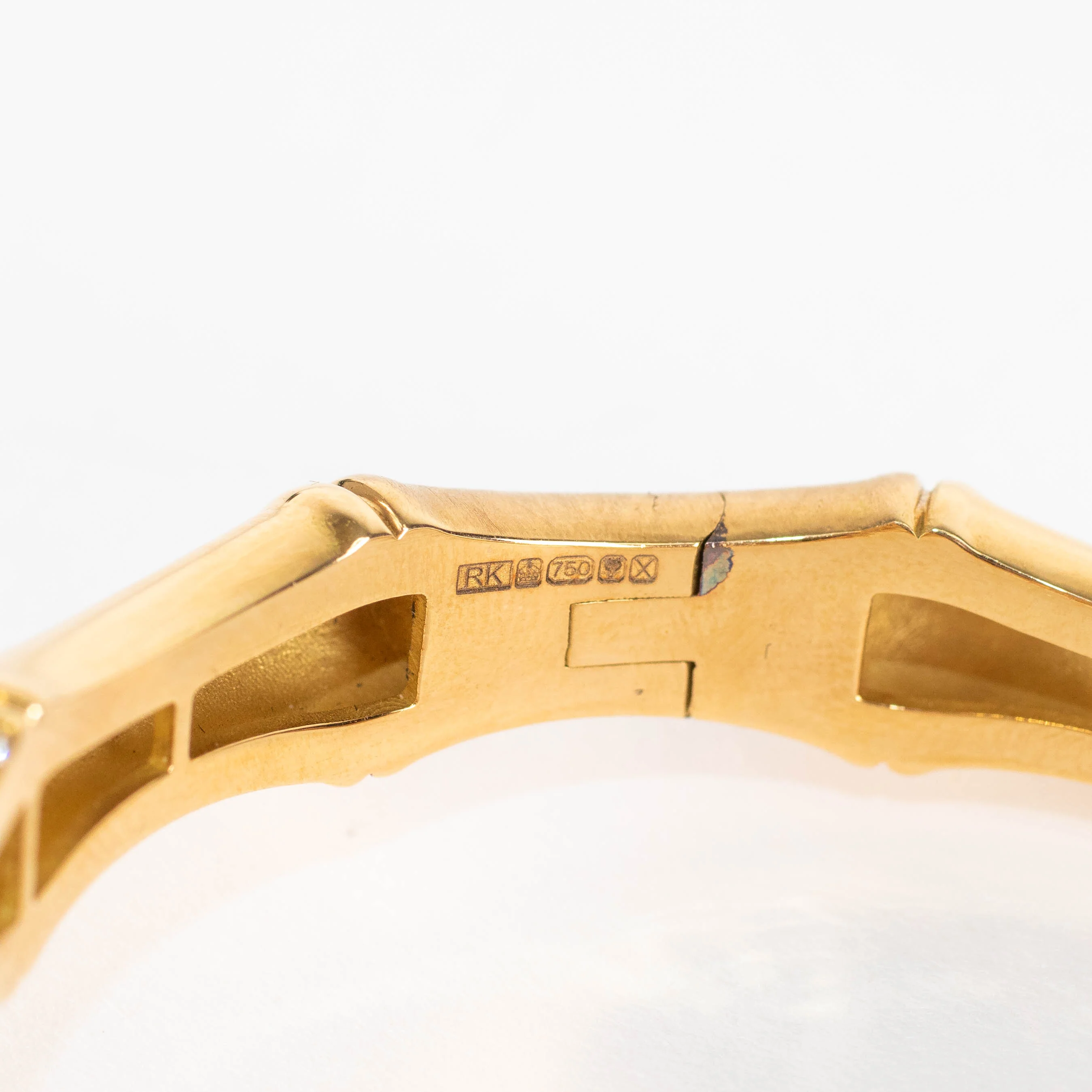 Rainbow K Bamboo XL Bracelet with White Diamonds - Image 7