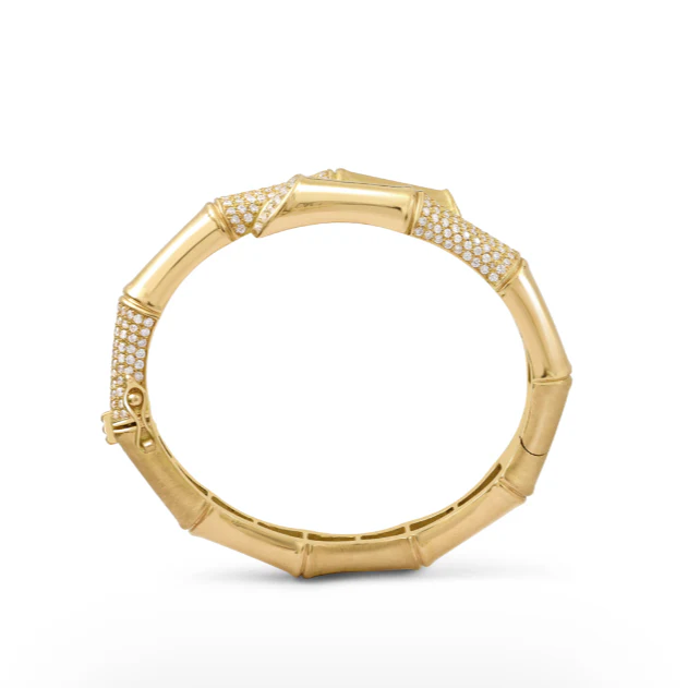 Rainbow K Bamboo XL Bracelet with White Diamonds - Image 9