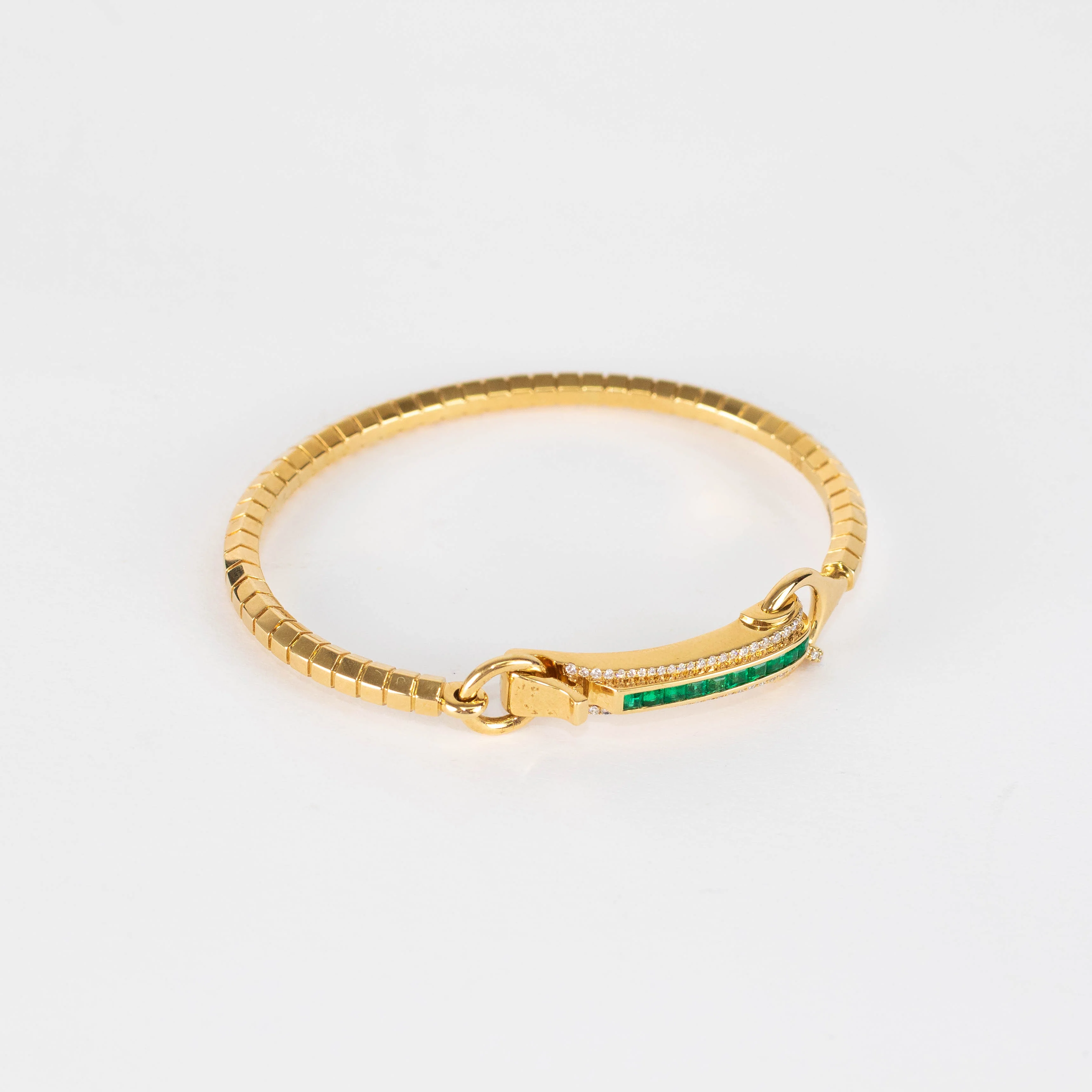 Rainbow K Empress Diamond, Emerald & 18kt Gold Bracelet - Image 7