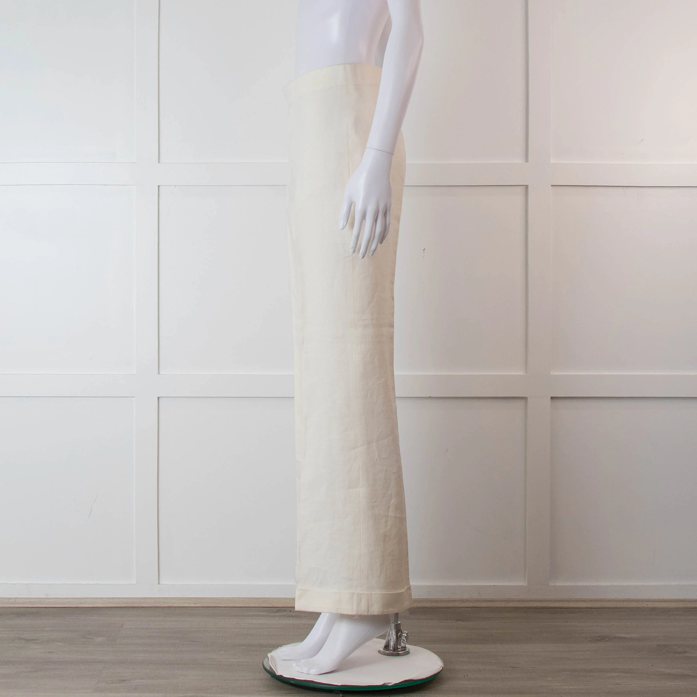 Ralph Lauren Collection Purple Label Cream Linen Trousers - Image 8