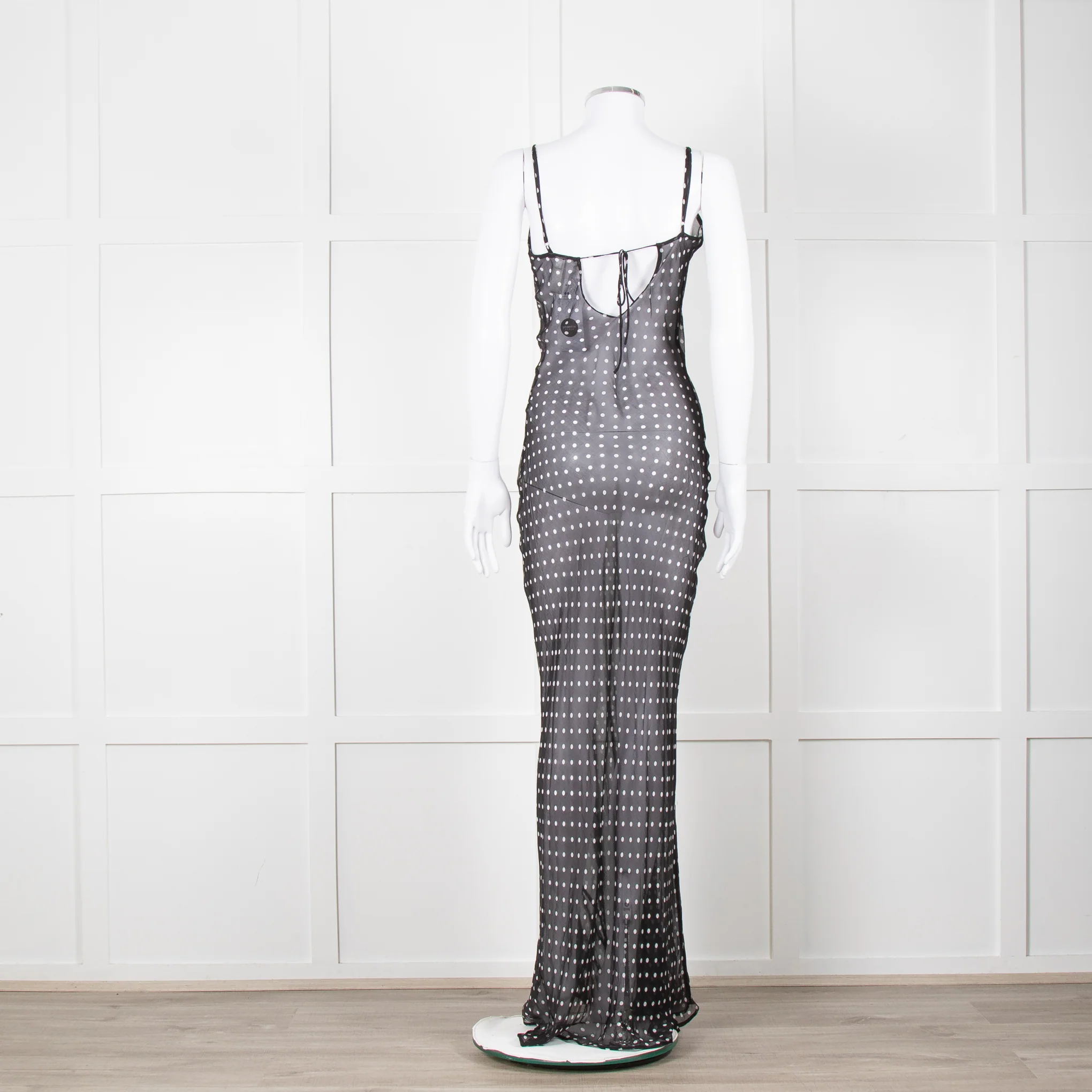 Rat & Boa Black And White Polka Dot Maxi Dress - Image 5