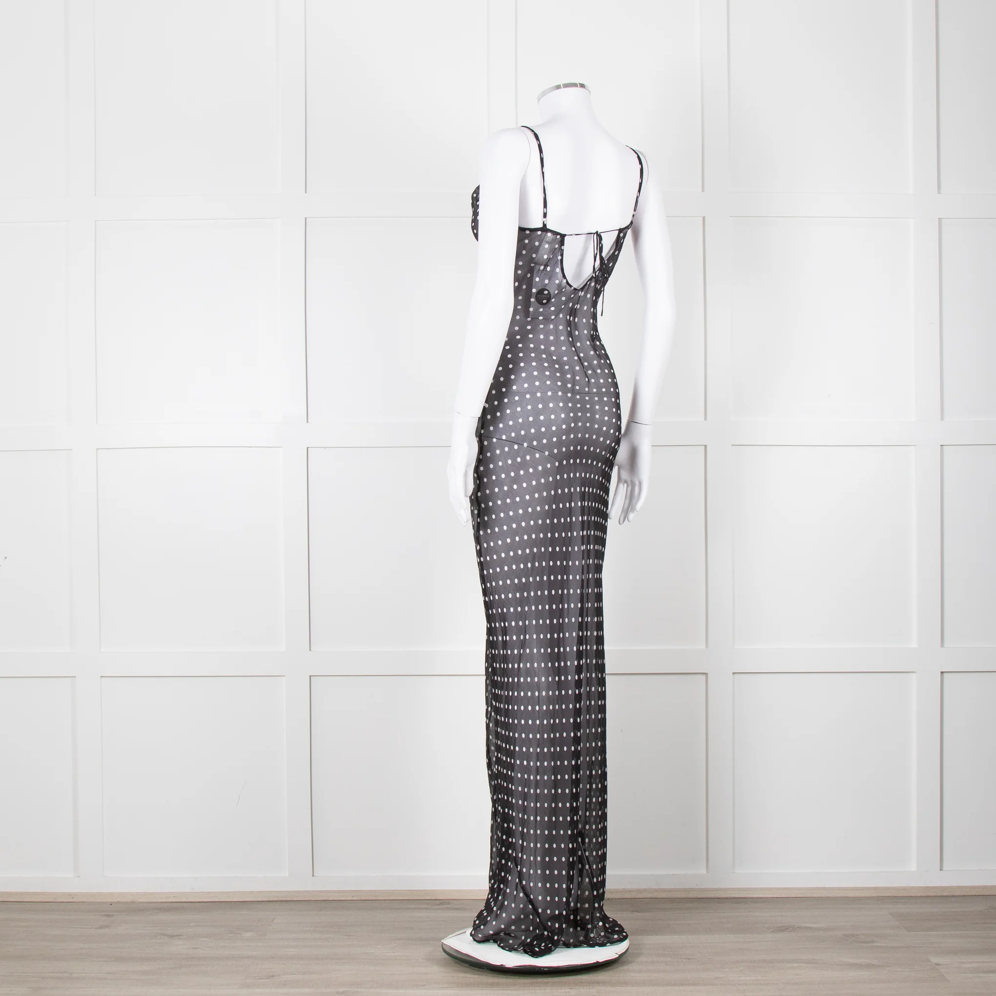 Rat & Boa Black And White Polka Dot Maxi Dress - Image 6