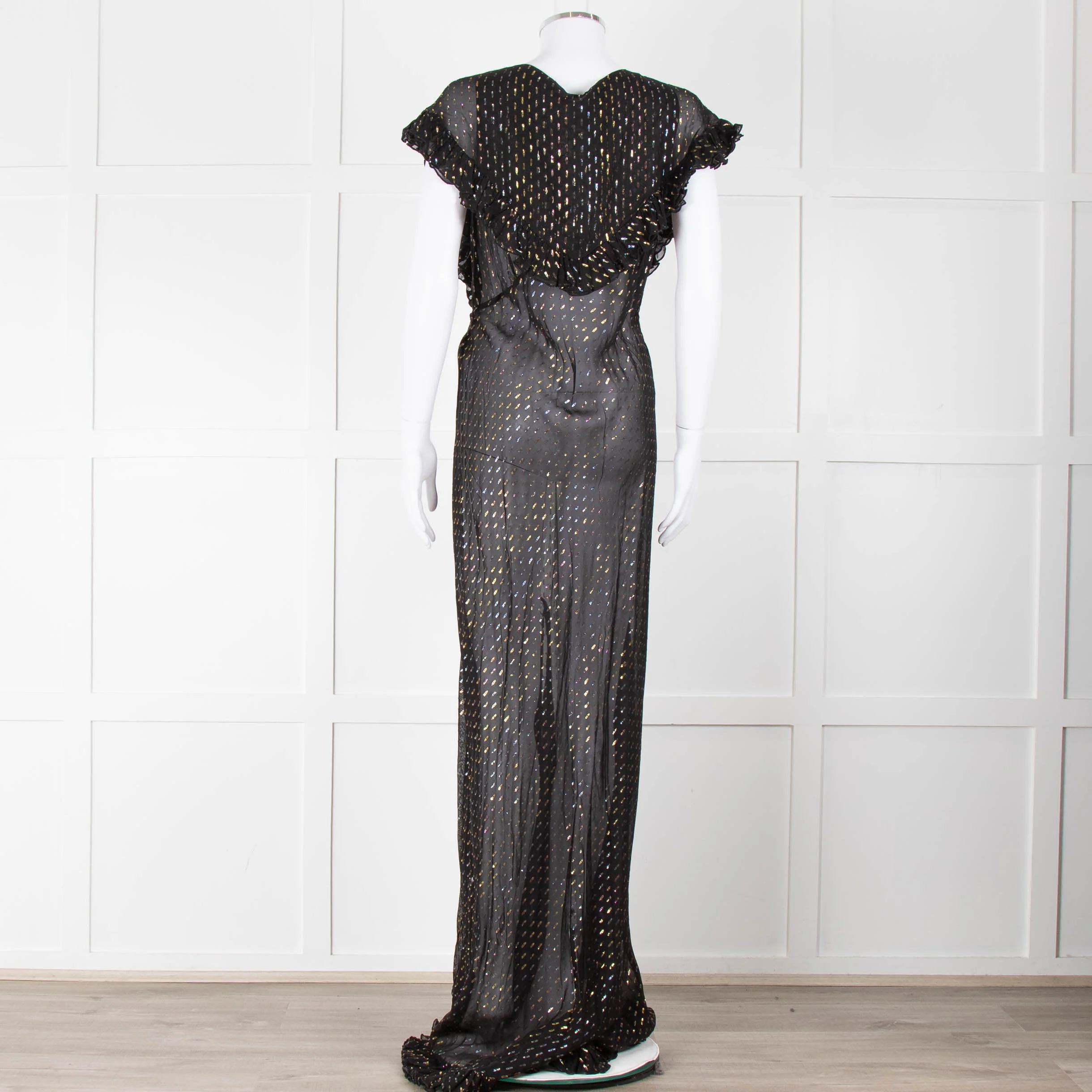Rat & Boa Black Gold Fleck Sheer Maxi Dress - Image 5