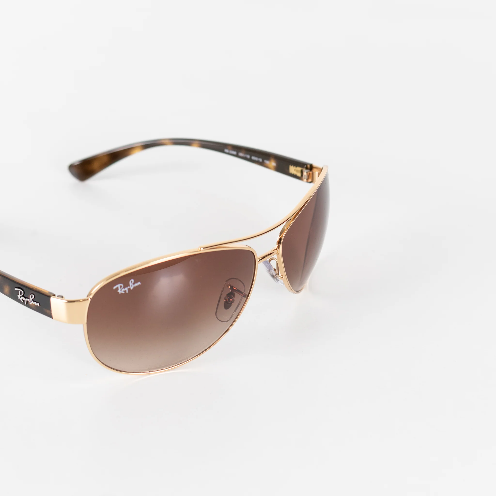 Ray-Ban Brown Aviator Sunglasses With Gold Frame - Image 10