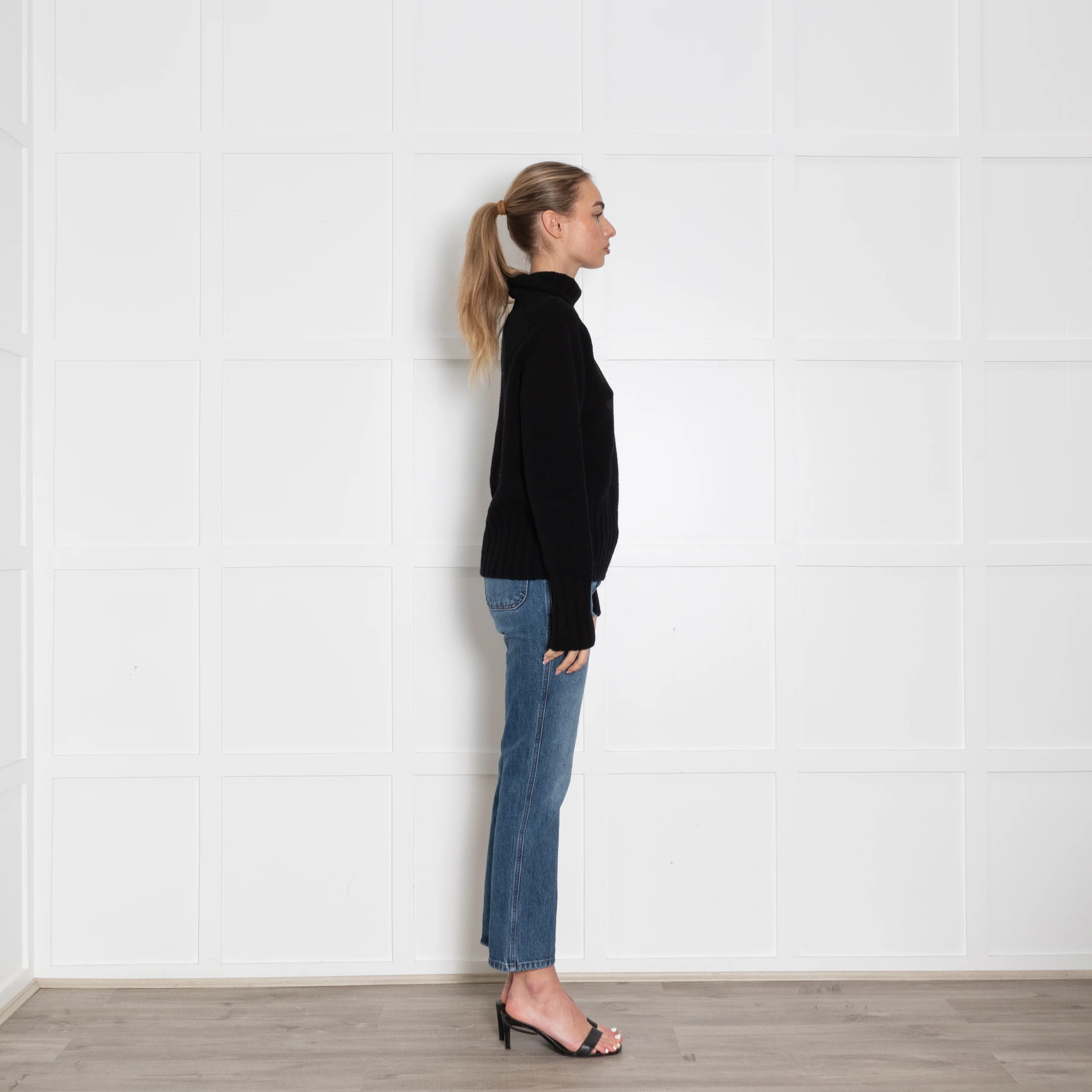 Really Wild Black Wool Rollneck - Image 6