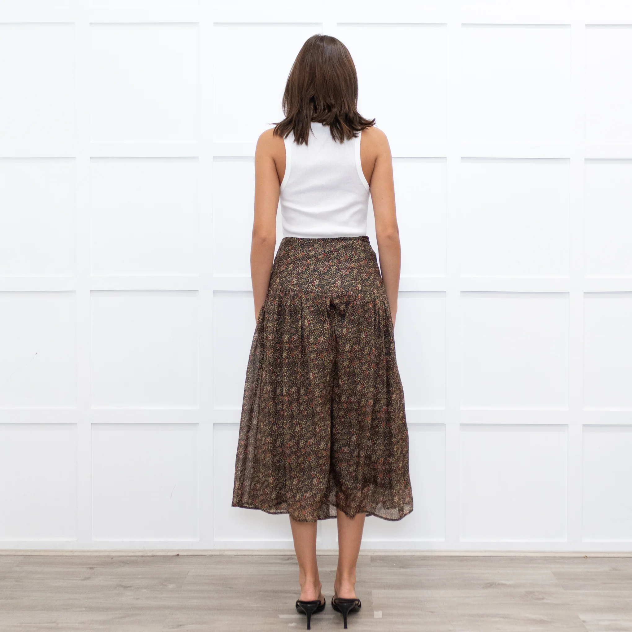 Really Wild Khaki Small Floral Print Skirt - Image 5