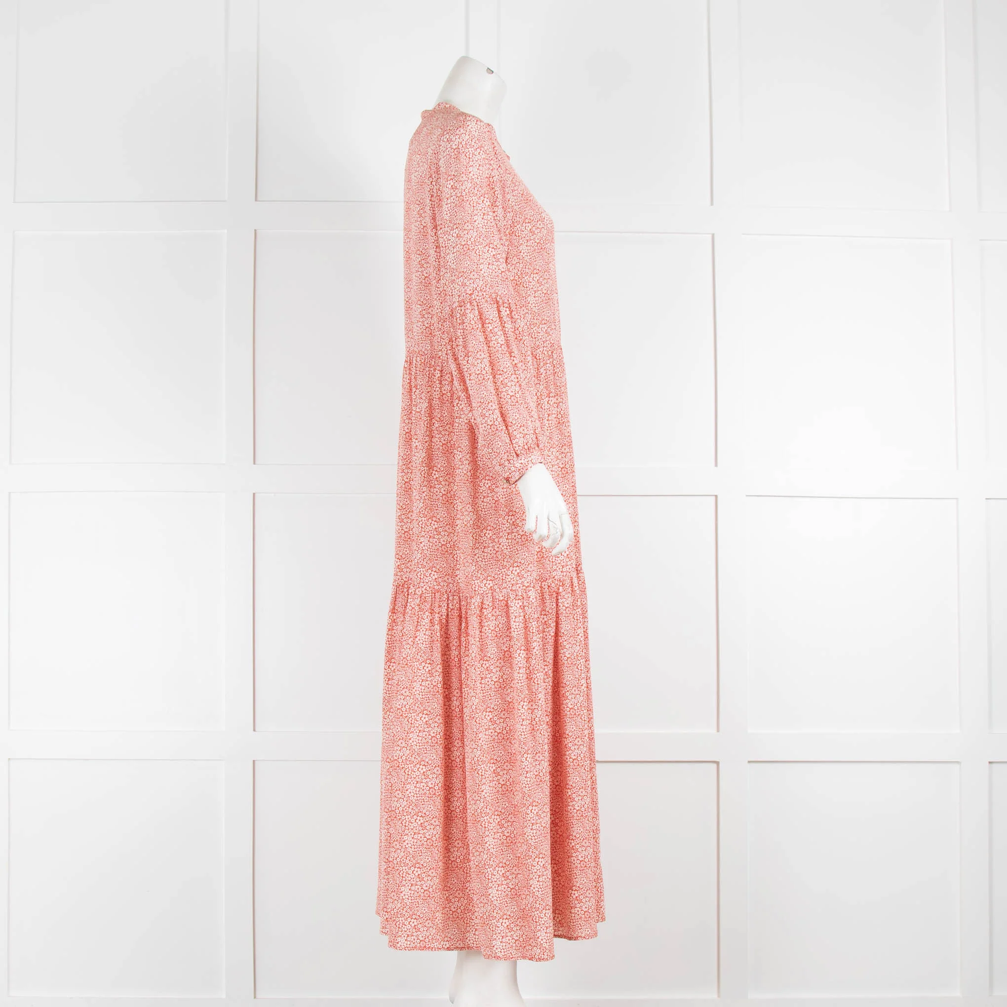 Really Wild Red And White Liberty Print Maxi Dress - Image 2