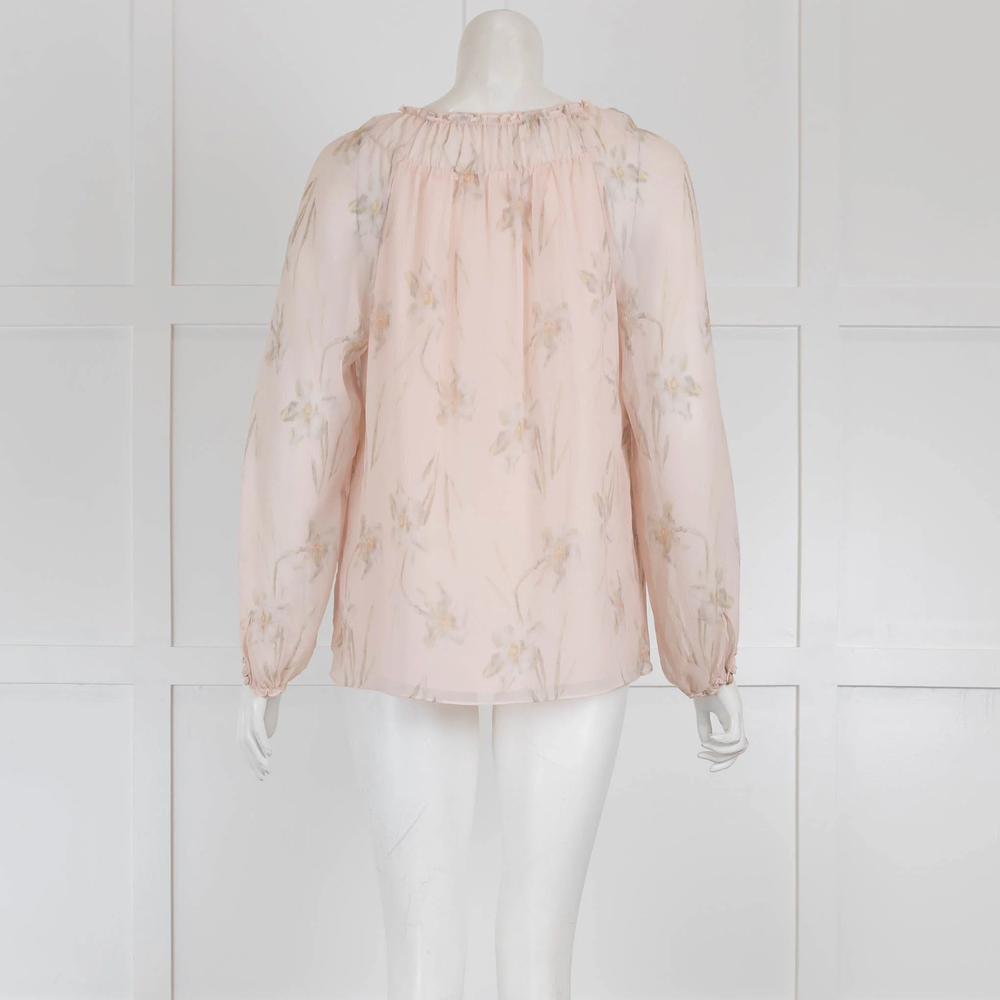 Rebecca Taylor Pale Pink Flower Blouse - Image 3