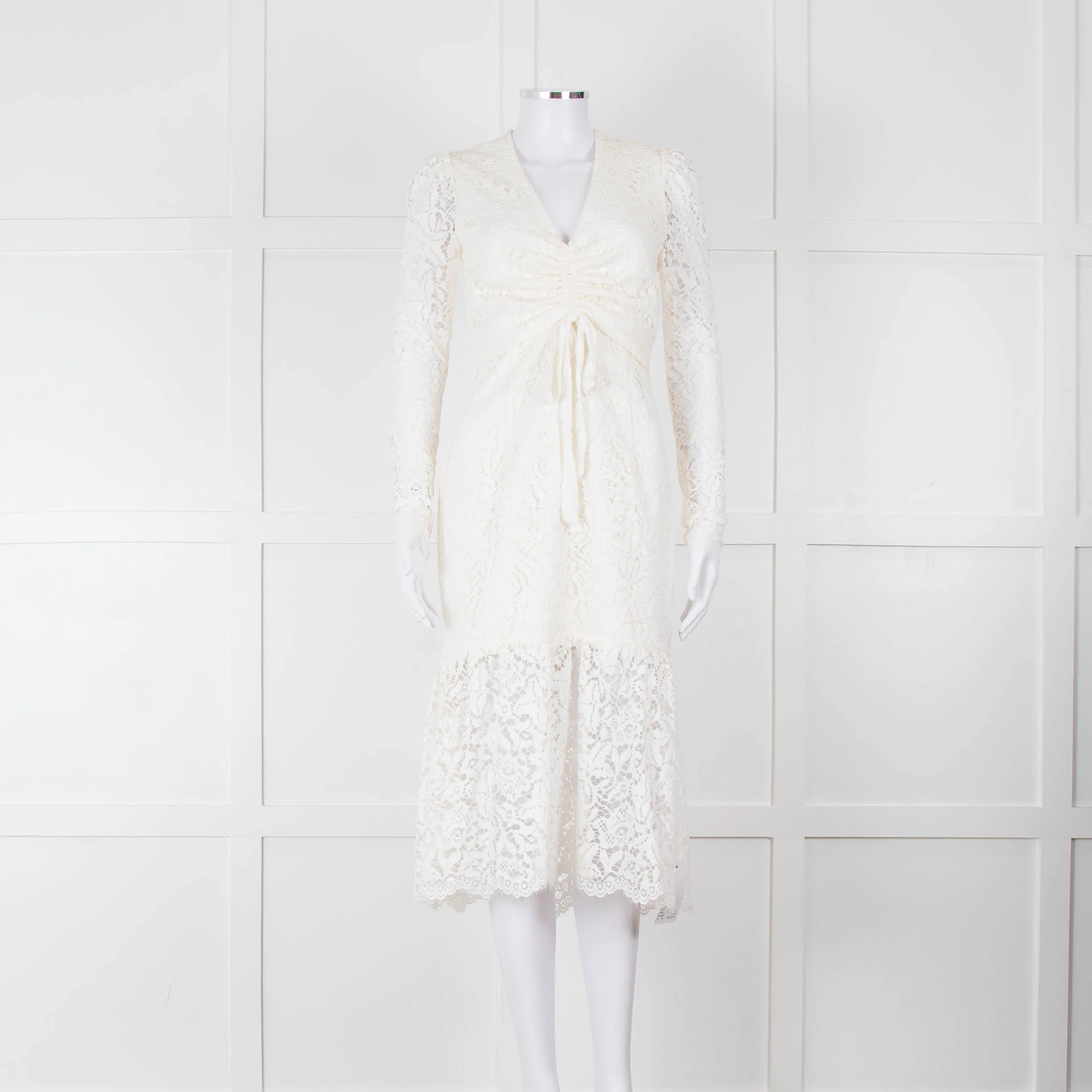 Rebecca Vallance Cream Lace Long Sleeve Dress